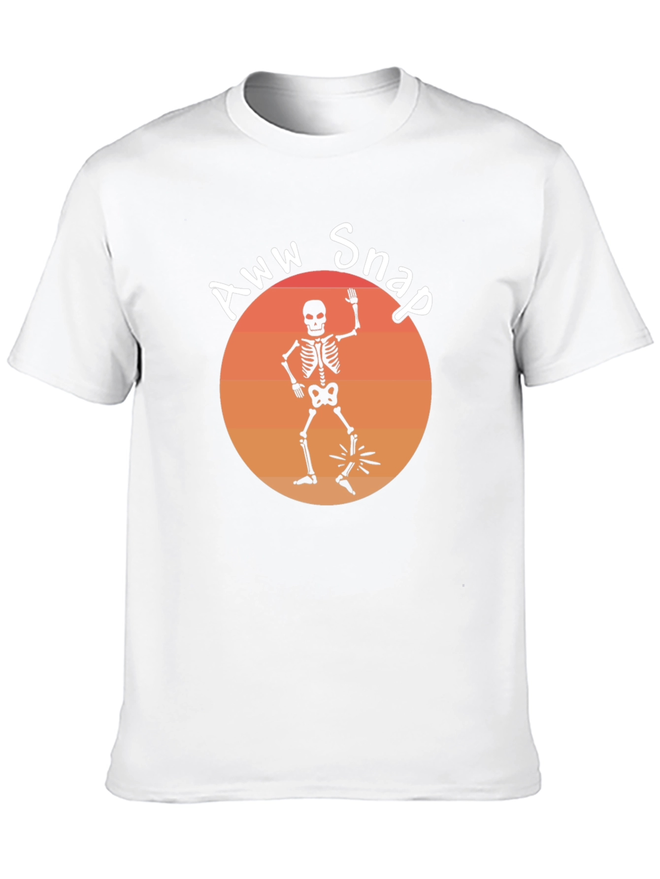 Aww Snap Skeleton Graphic Tee - Humor Shirt
