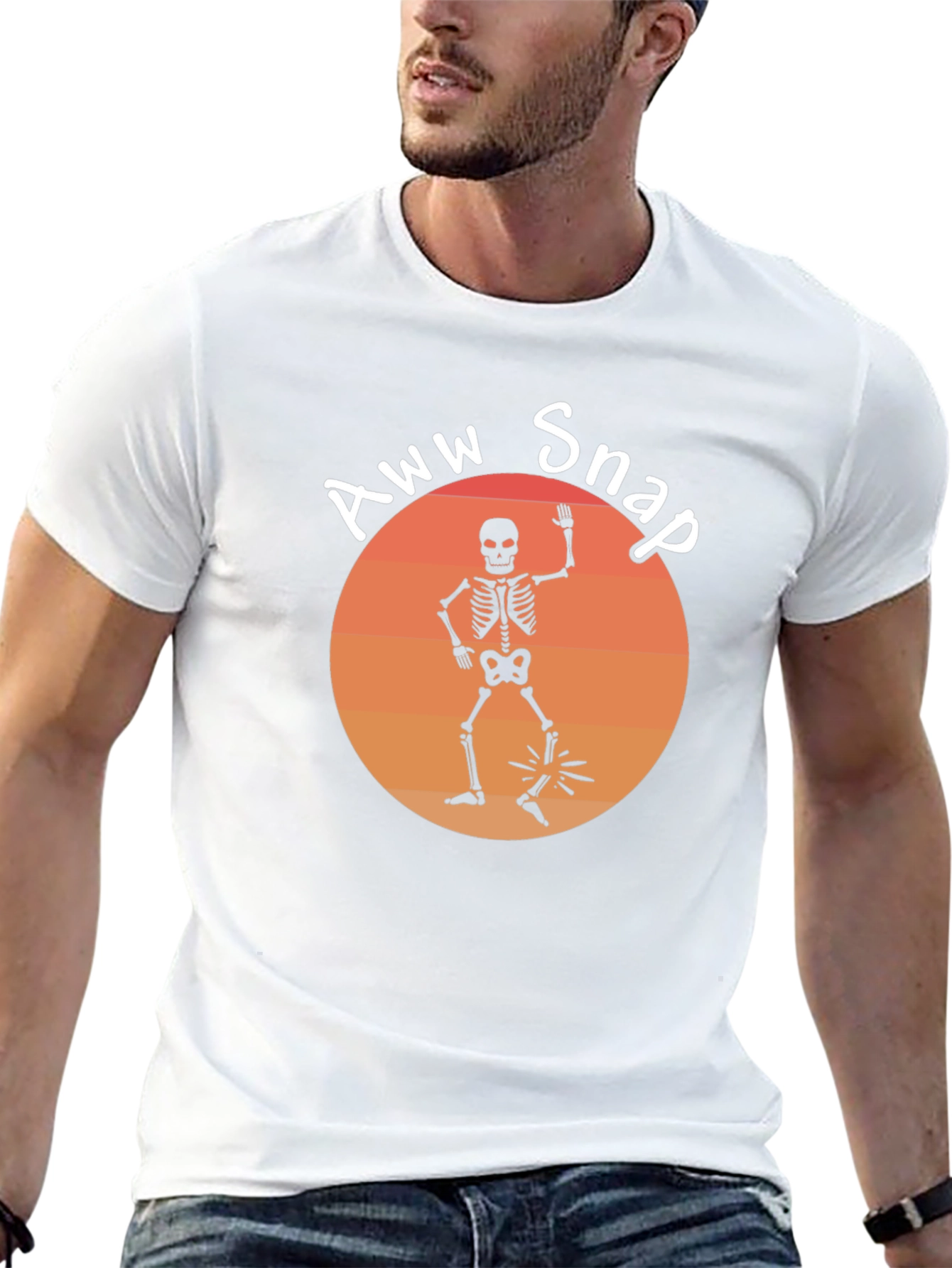 Aww Snap Skeleton Graphic Tee - Humor Shirt