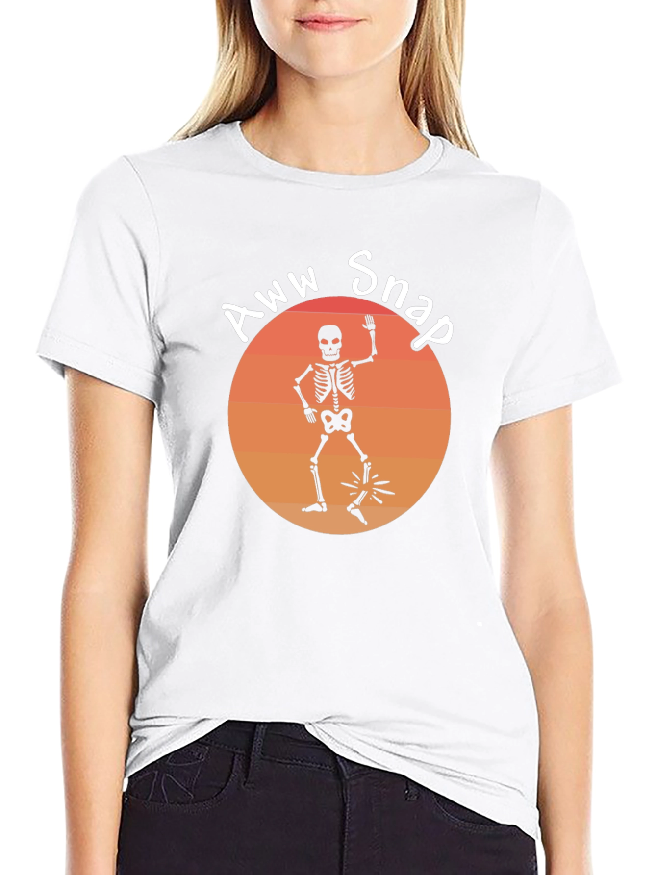 Aww Snap Skeleton Graphic Tee - Humor Shirt