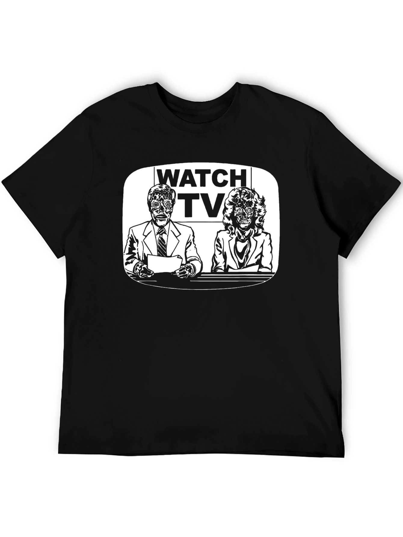 They Live - Watch TV Black T-Shirt