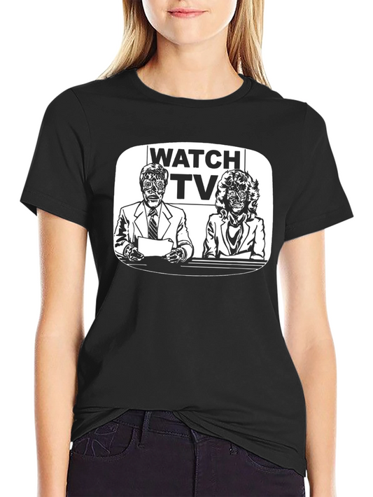 They Live - Watch TV Black T-Shirt
