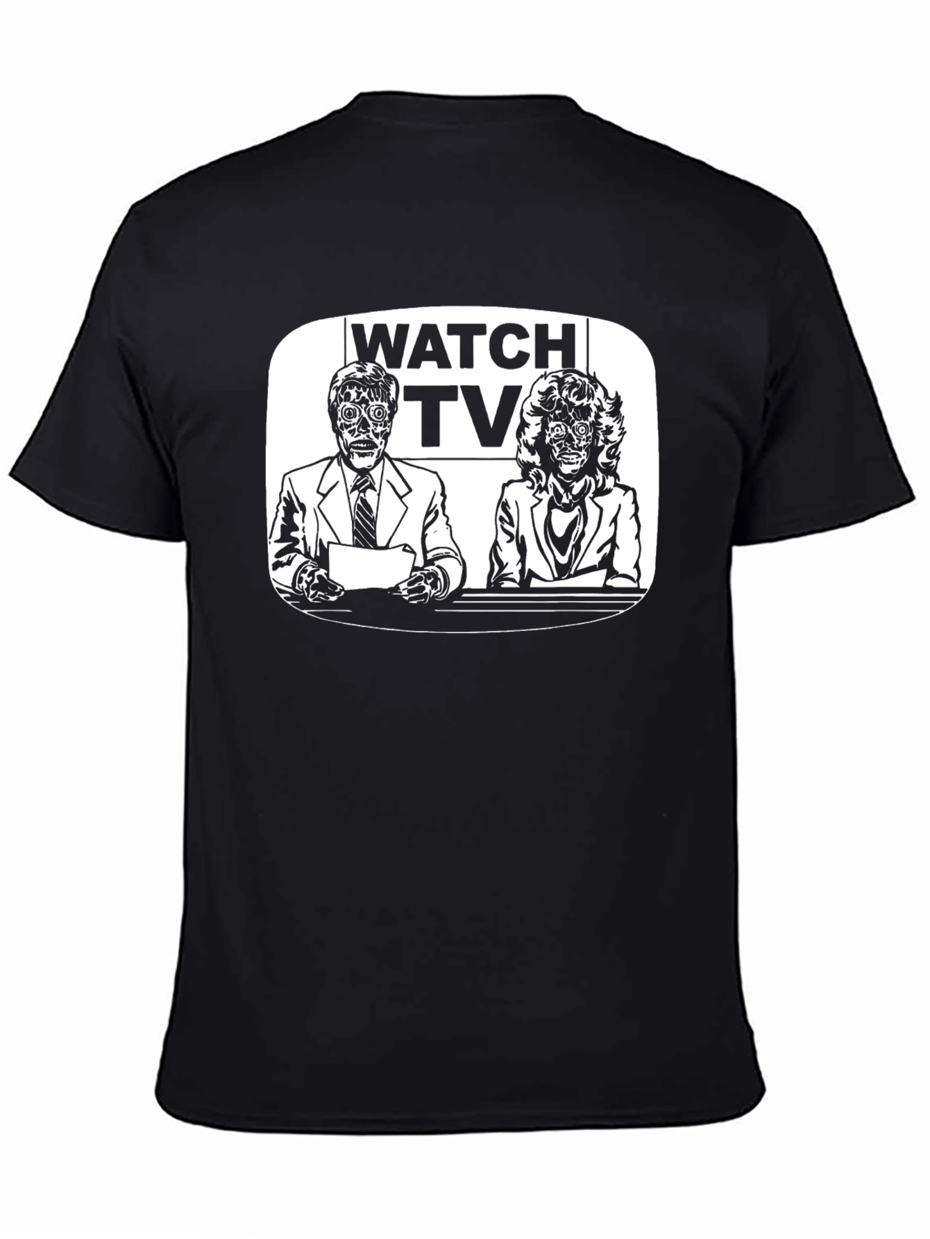They Live - Watch TV Black T-Shirt