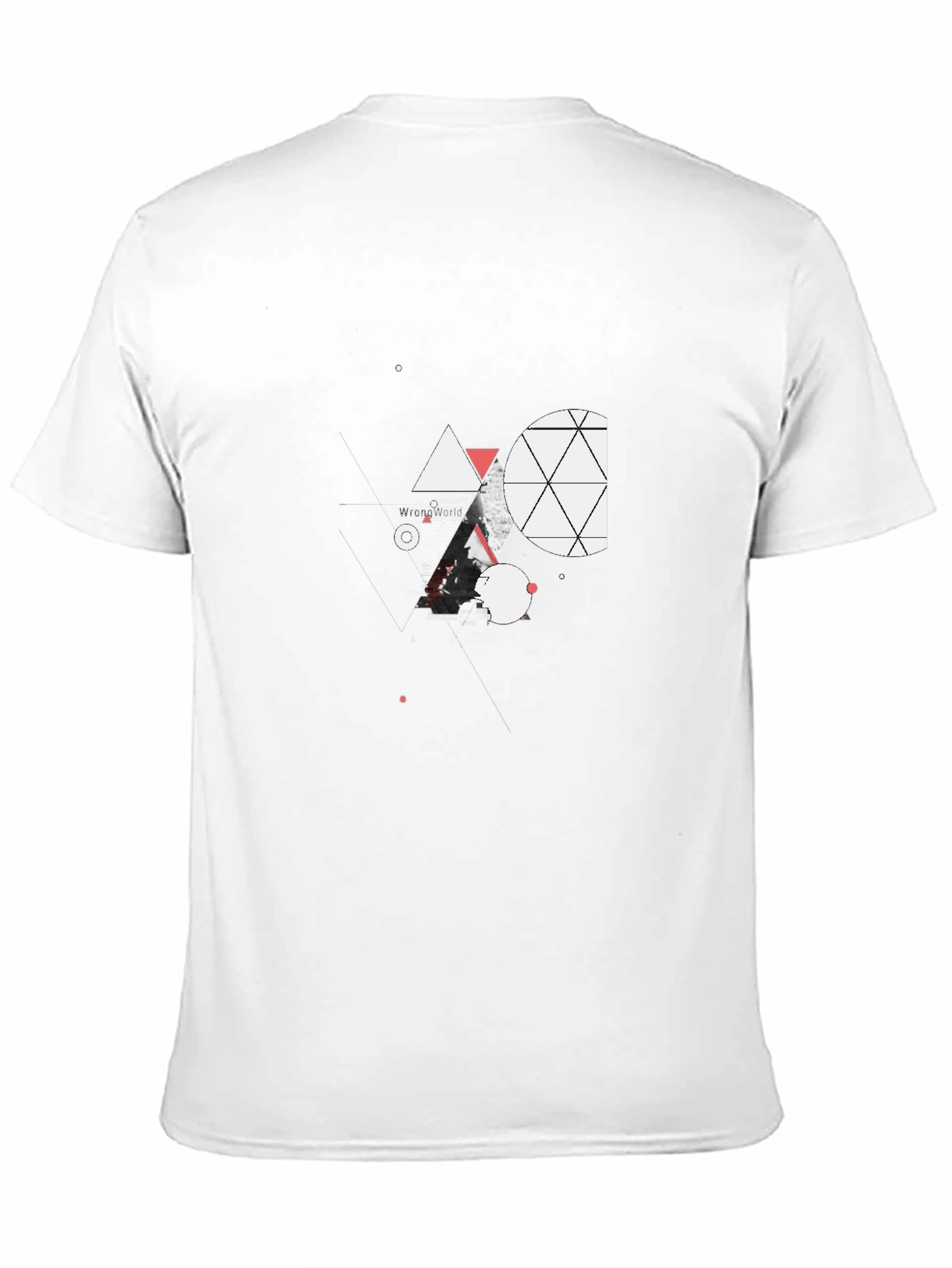 Abstract Geometric Black Tee