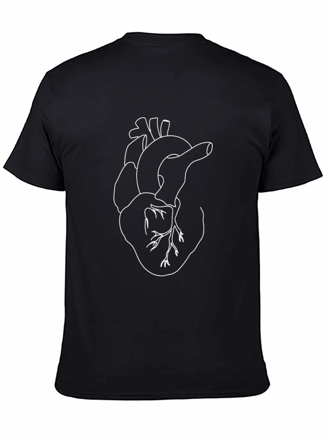 Anatomical Heart Outline Graphic Tee