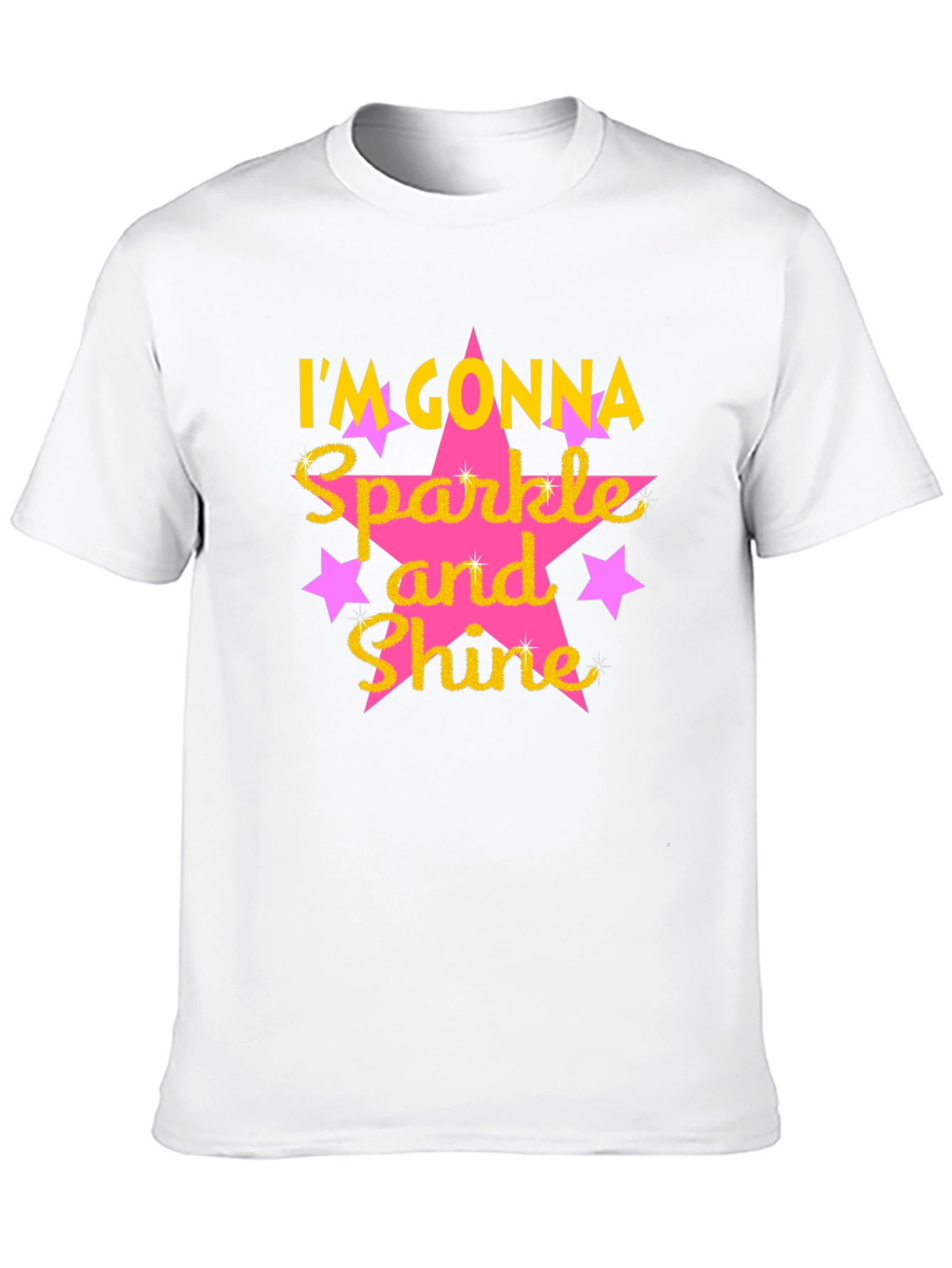 Sparkle and Shine Graphic Tee - Black Cotton Blend