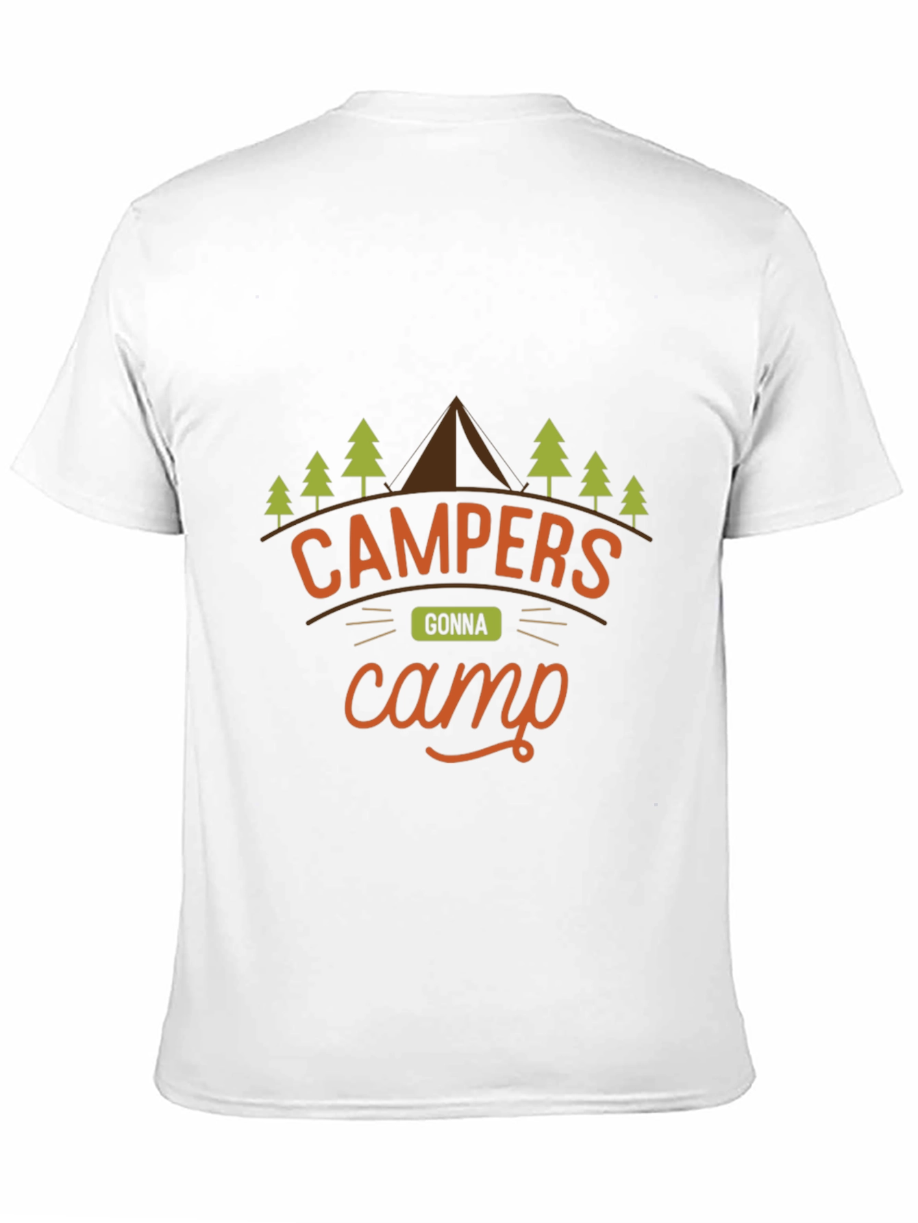 Campers Gonna Camp Black Graphic Tee