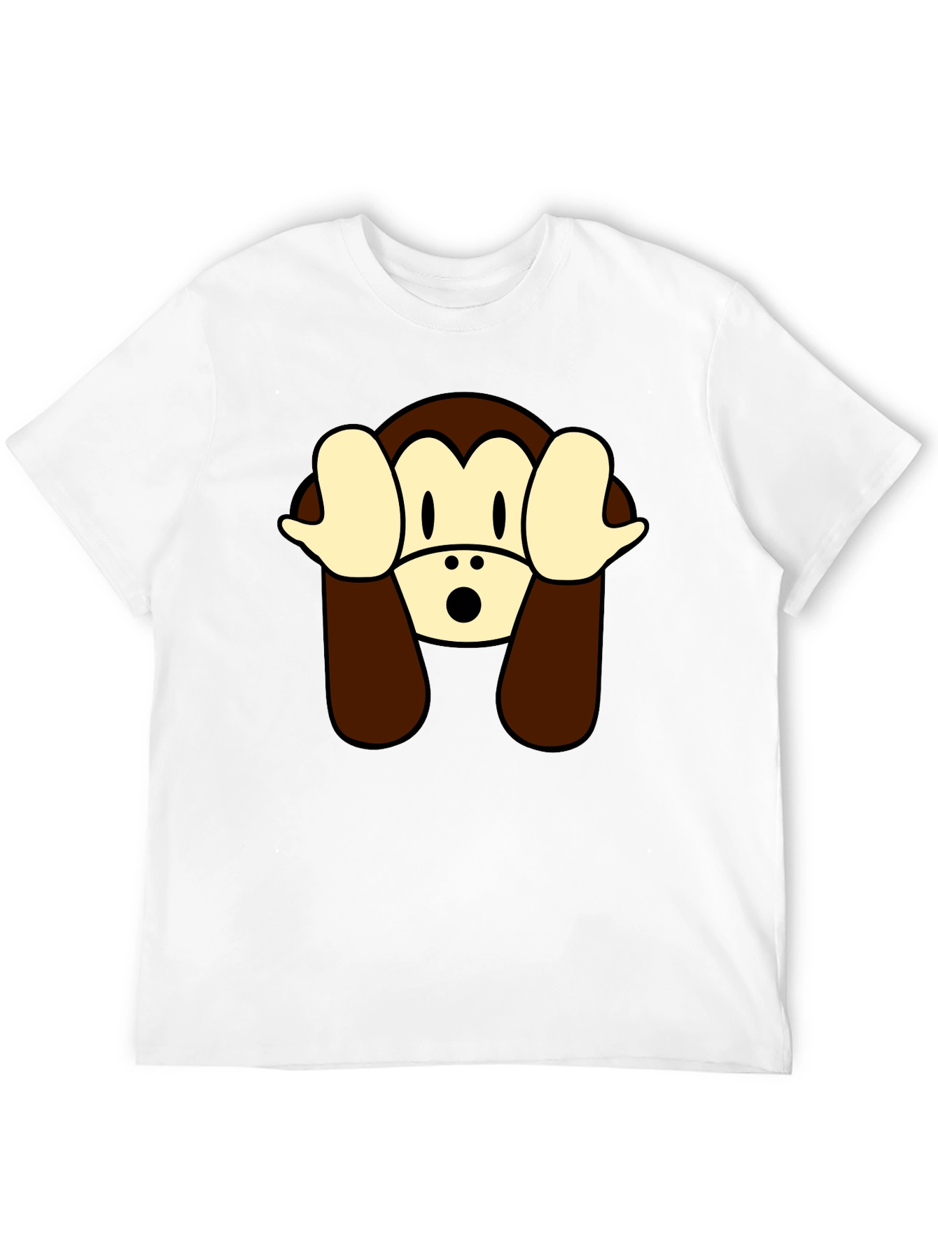 Hear No Evil Monkey Graphic Tee - Black