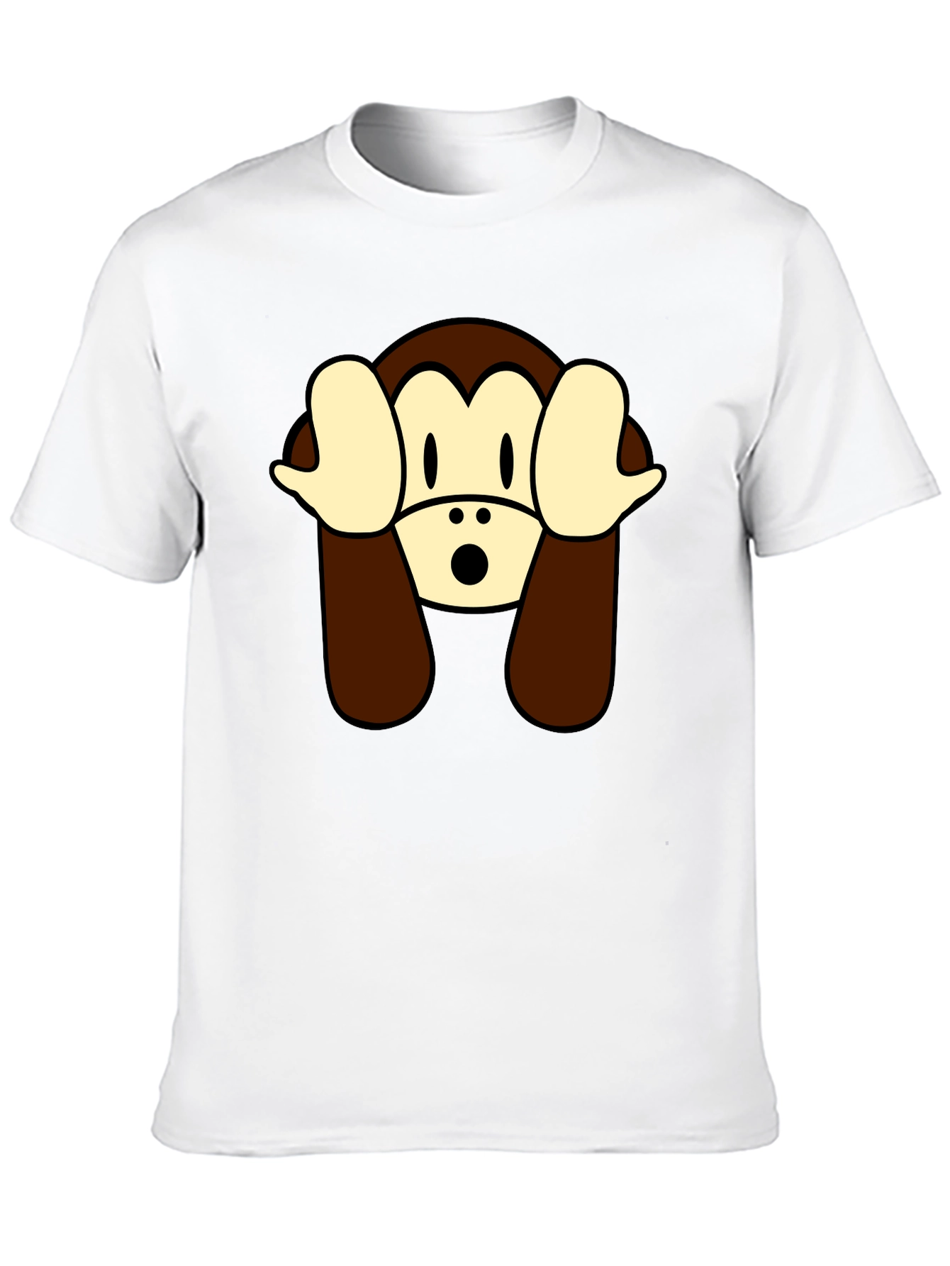 Hear No Evil Monkey Graphic Tee - Black