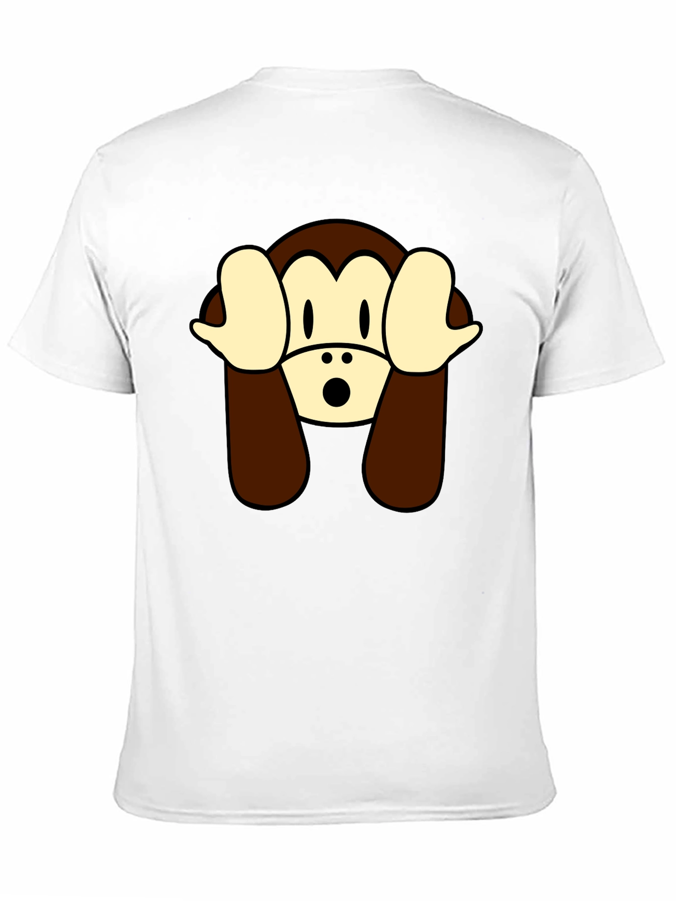 Hear No Evil Monkey Graphic Tee - Black