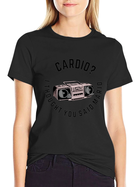 Cardio Mario T-Shirt - Funny Gym Workout Tee