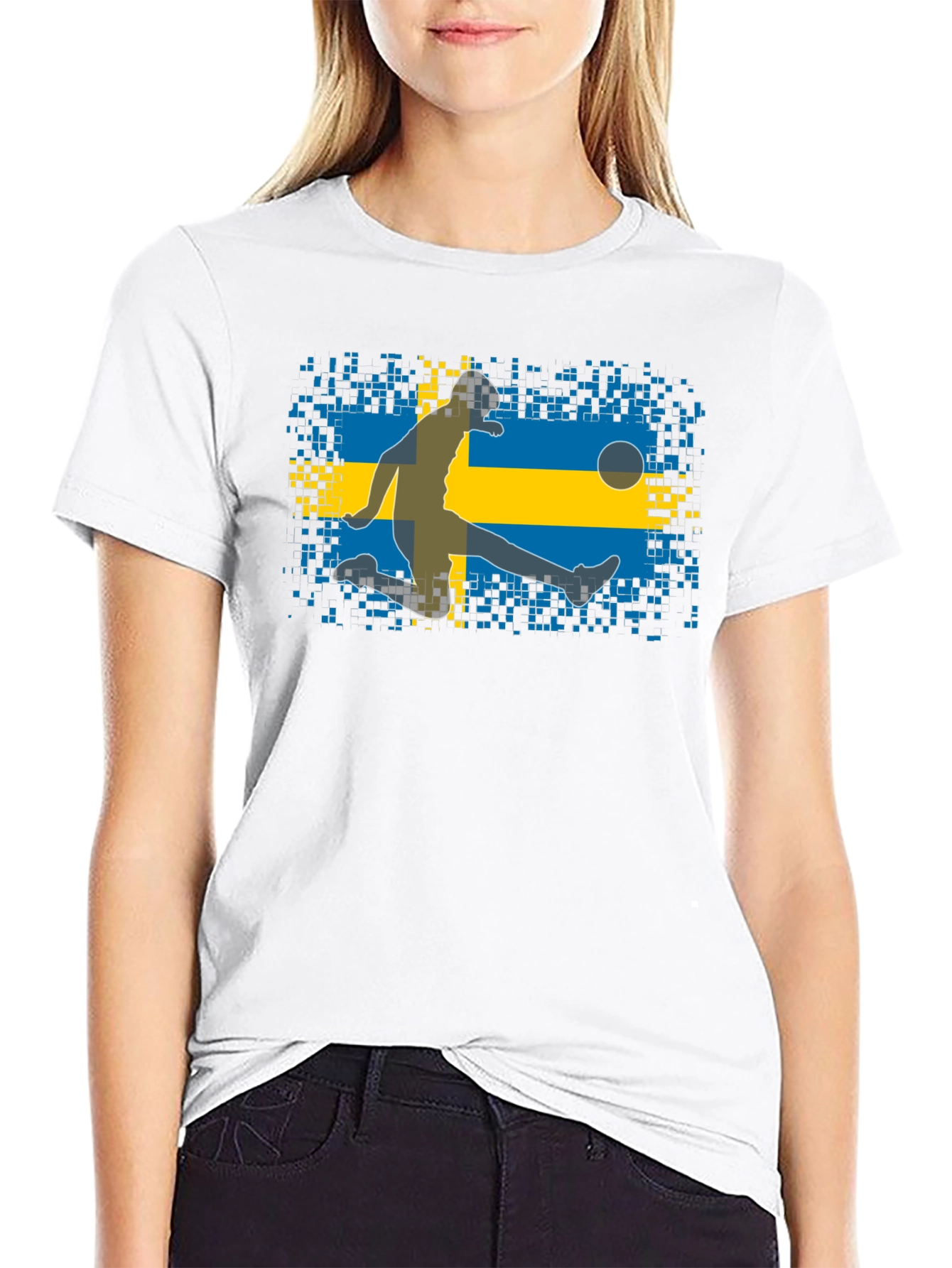 Sweden Soccer Fan T-Shirt - Black