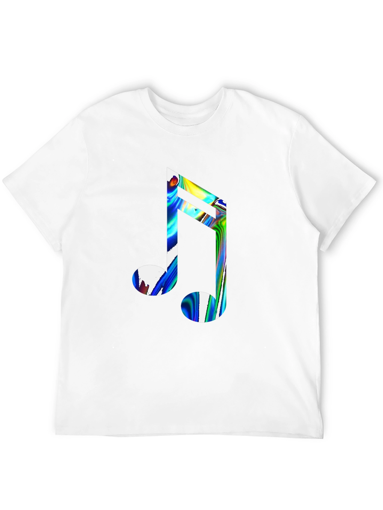 Cool Music Note Graphic Black T-Shirt
