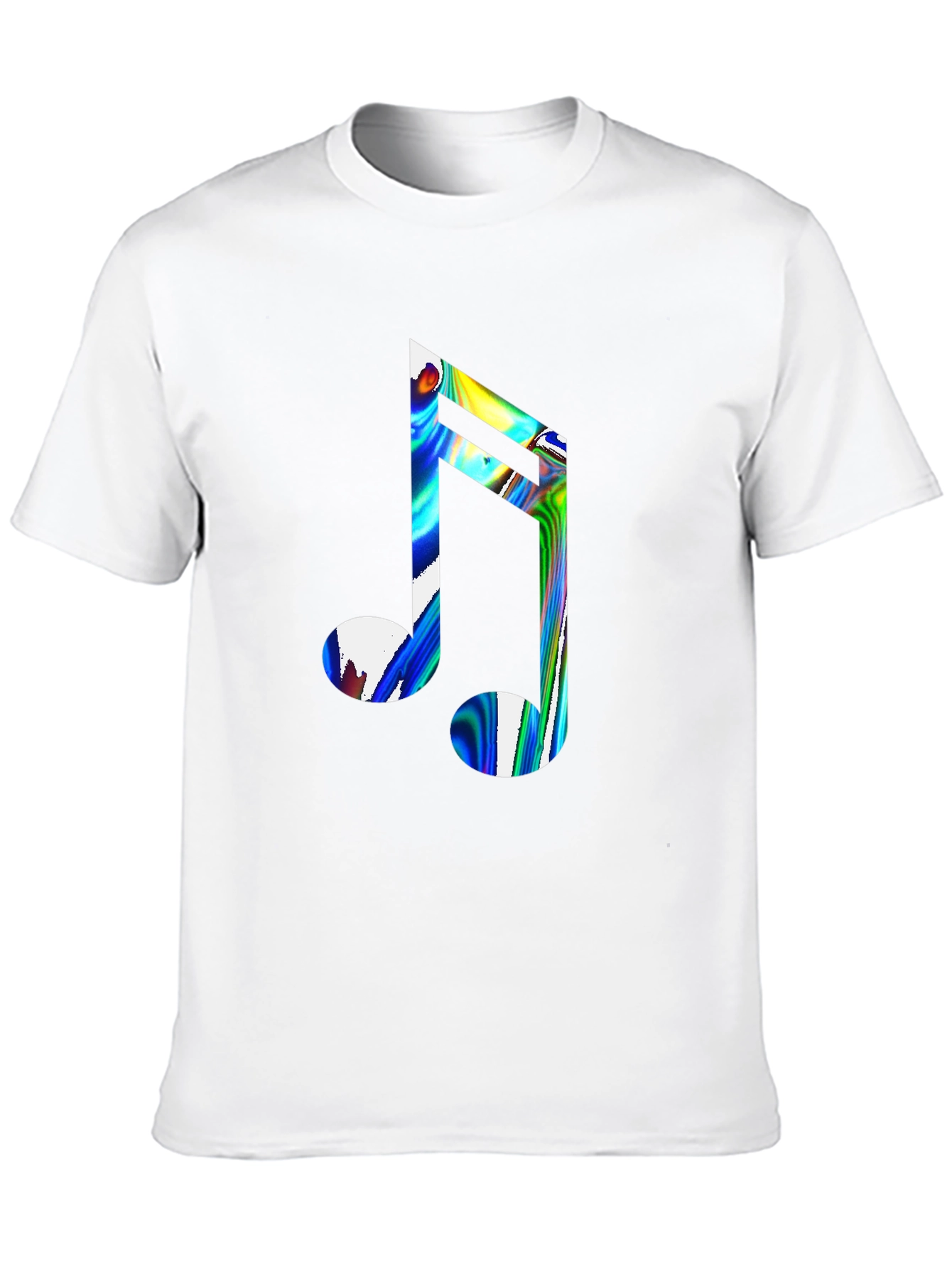 Cool Music Note Graphic Black T-Shirt
