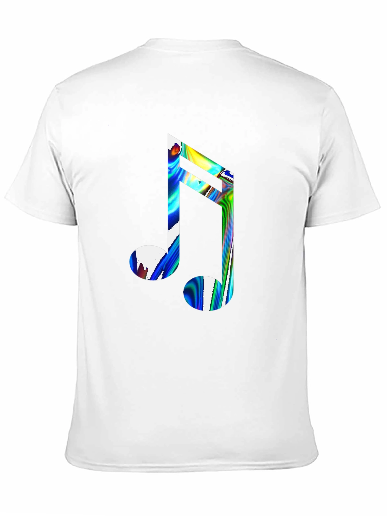 Cool Music Note Graphic Black T-Shirt