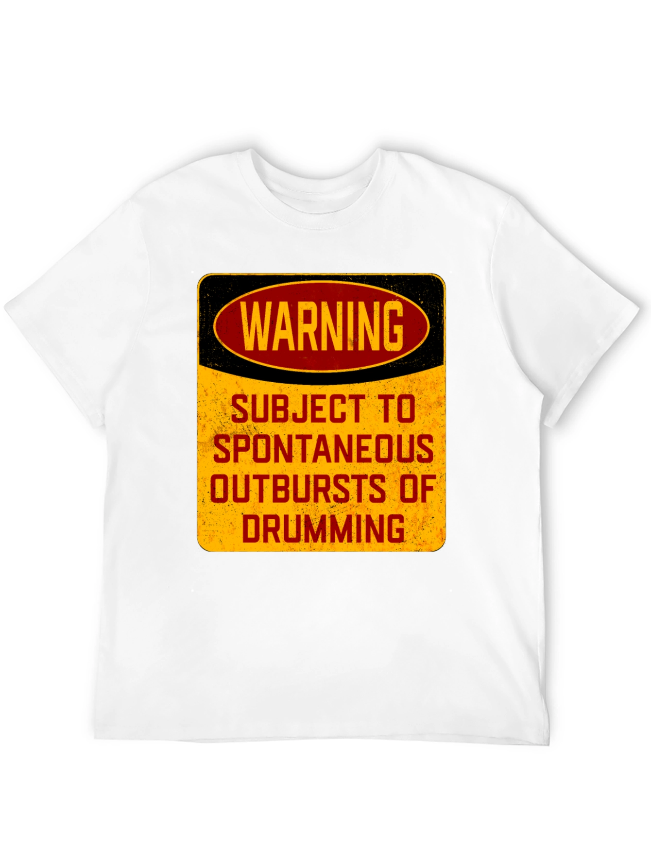 Warning: Subject to Spontaneous Drumming Black T-Shirt