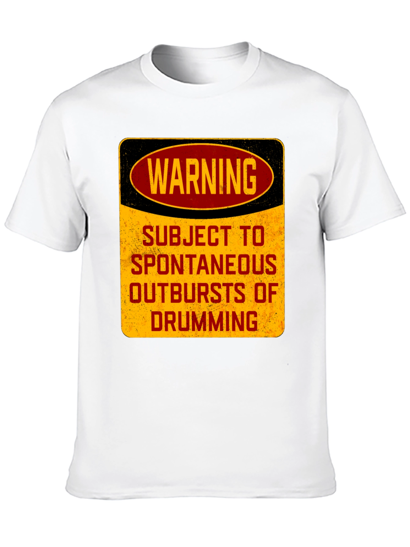 Warning: Subject to Spontaneous Drumming Black T-Shirt