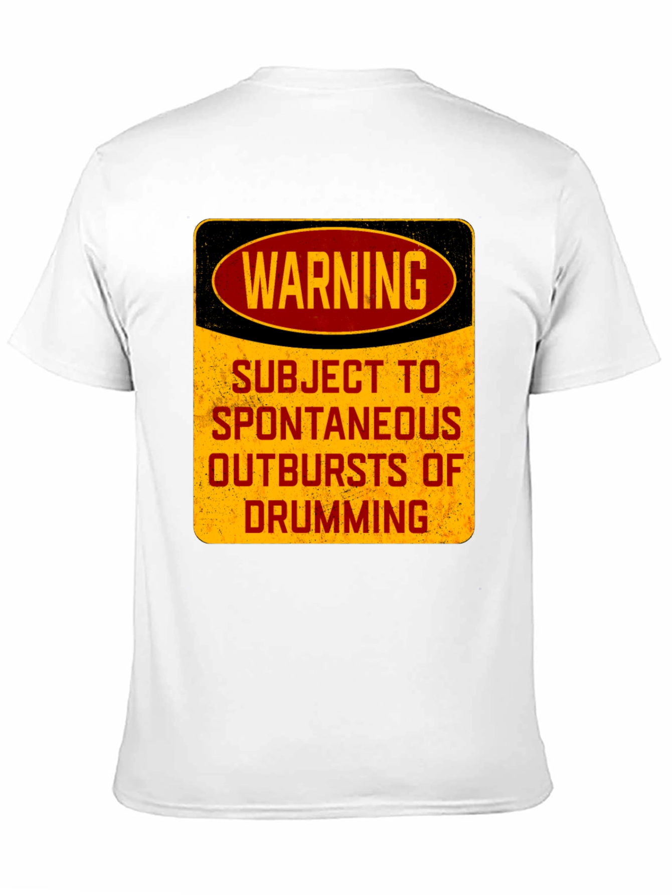 Warning: Subject to Spontaneous Drumming Black T-Shirt