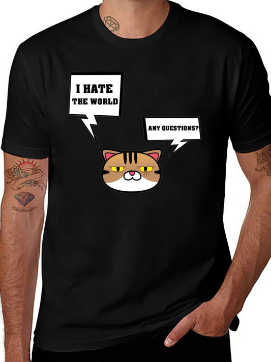 Grumpy Cat I Hate the World Black T-Shirt