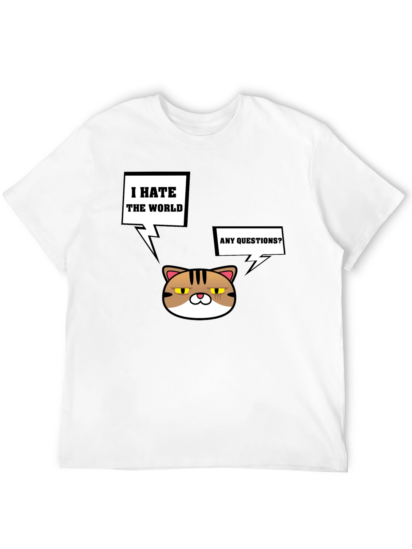 Grumpy Cat I Hate the World Black T-Shirt