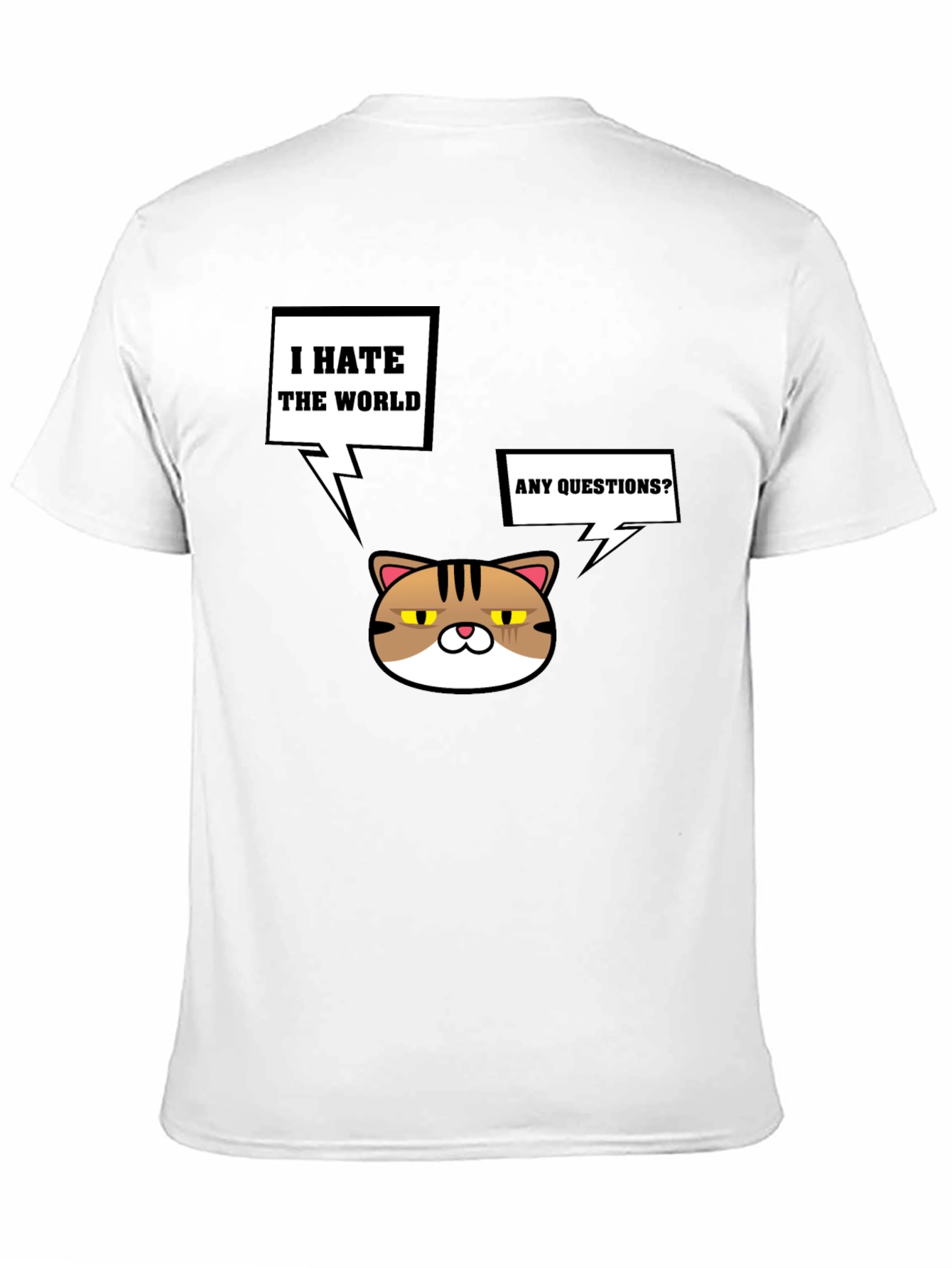 Grumpy Cat I Hate the World Black T-Shirt