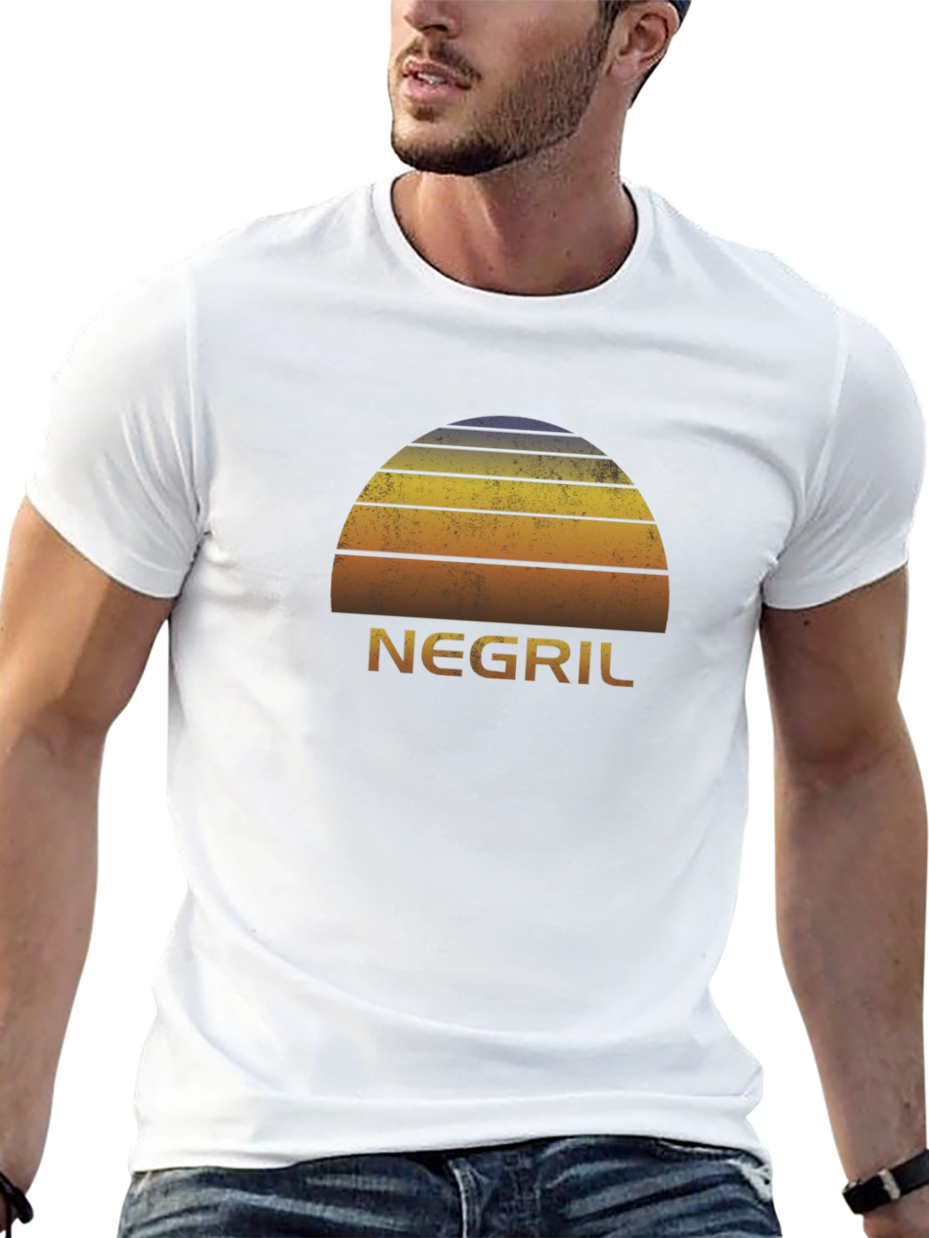 Retro Negril Sunset Graphic T-Shirt