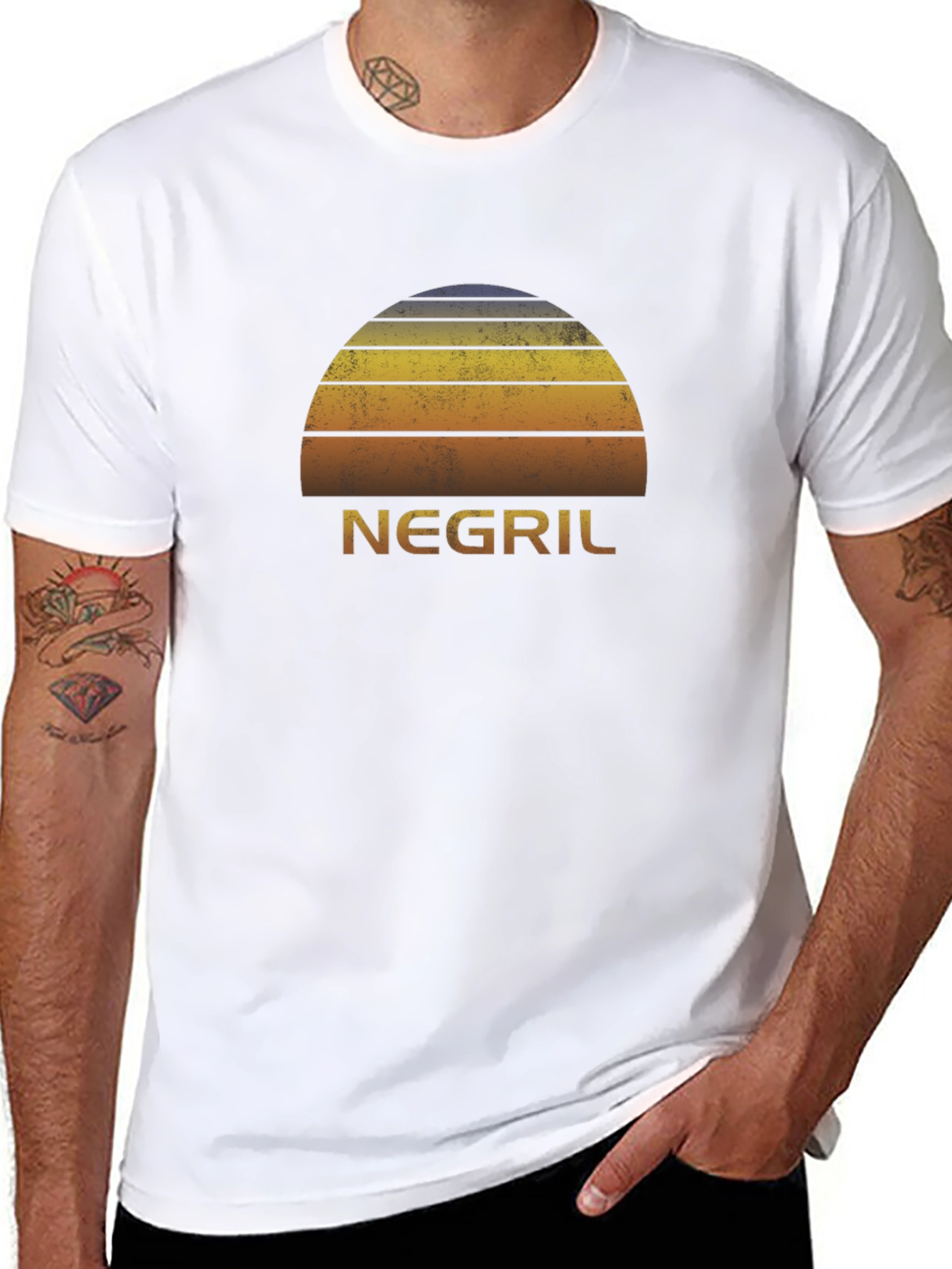 Retro Negril Sunset Graphic T-Shirt