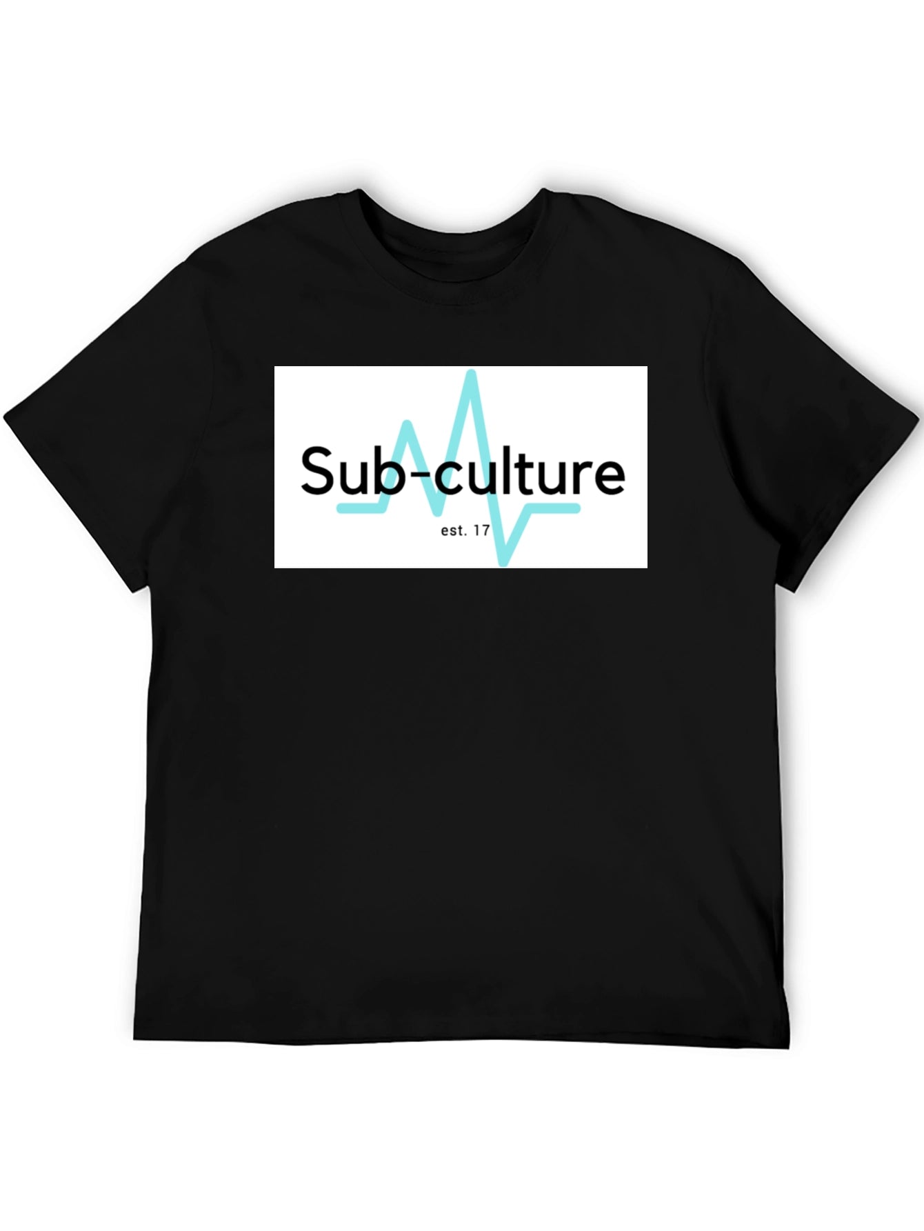 Sub-Culture Black Graphic Tee - Established 2017