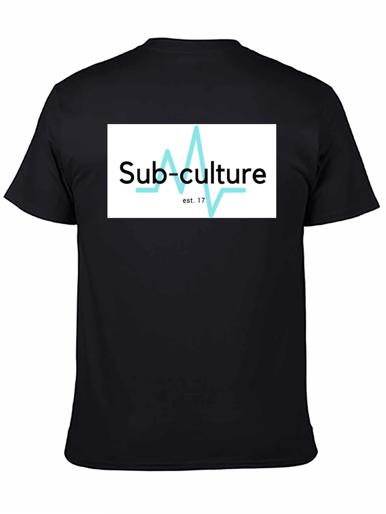 Sub-Culture Black Graphic Tee - Established 2017