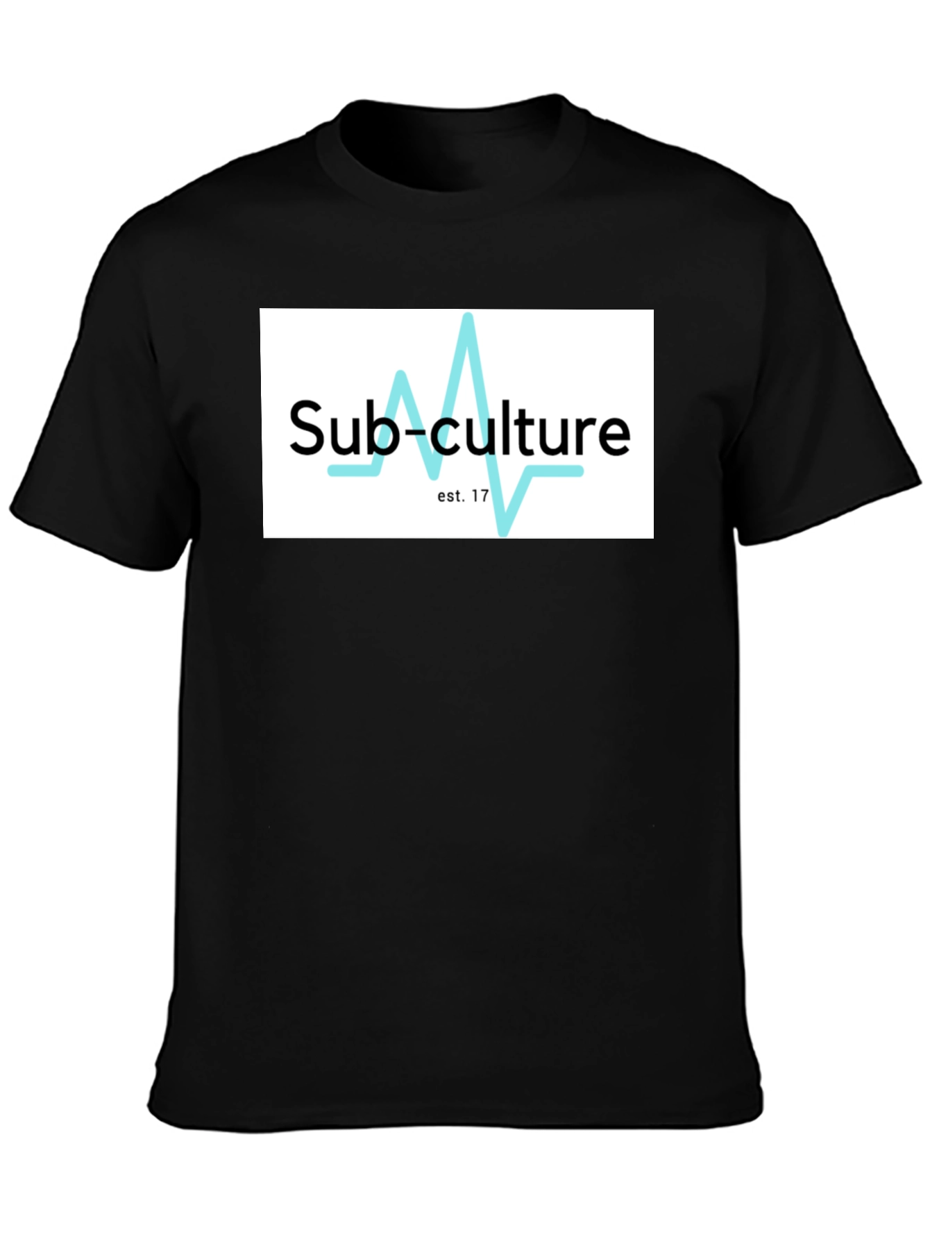 Sub-Culture Black Graphic Tee - Established 2017