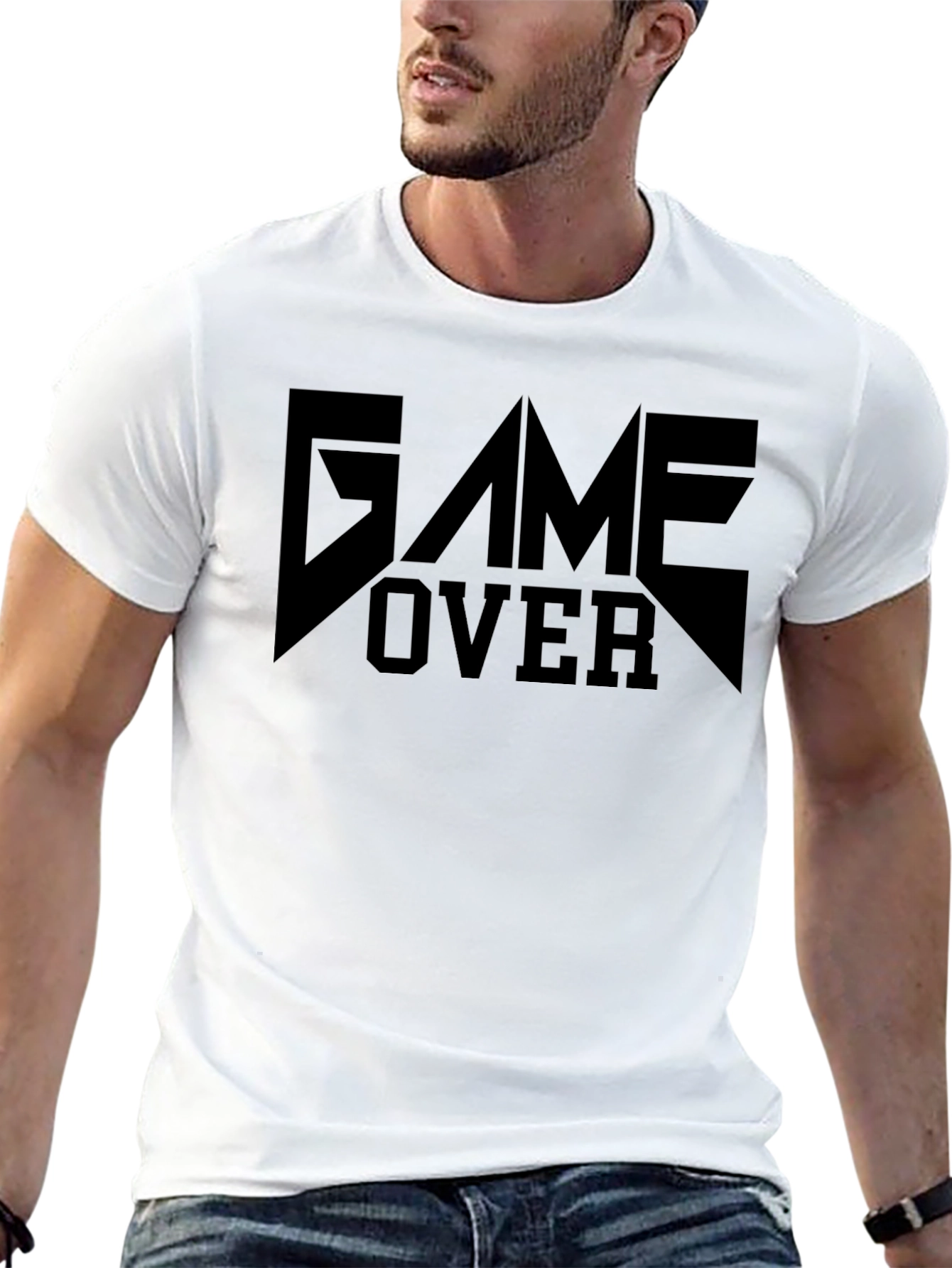 Game Over Black Graphic T-Shirt