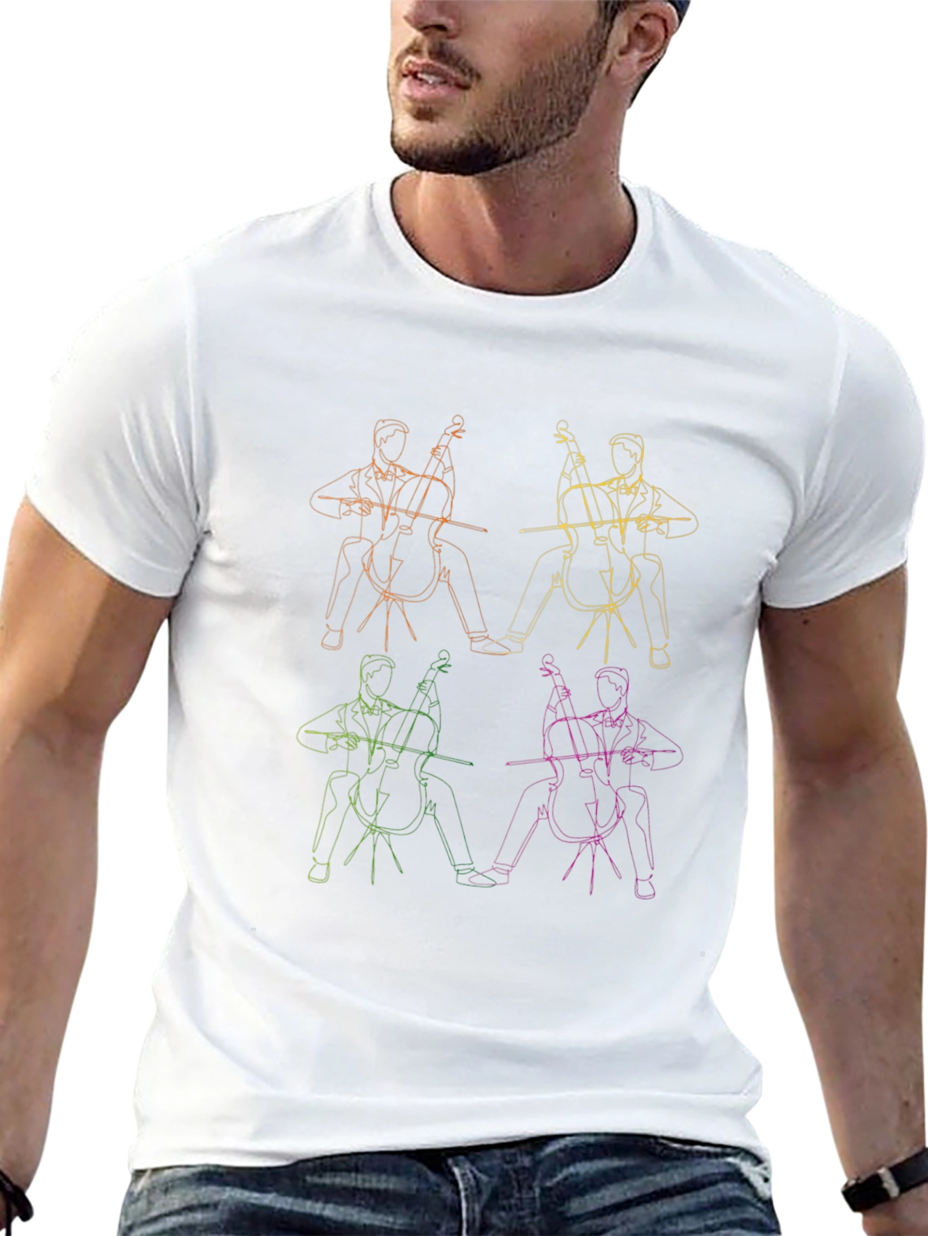 Cello Player Graphic Tee - Musical Style