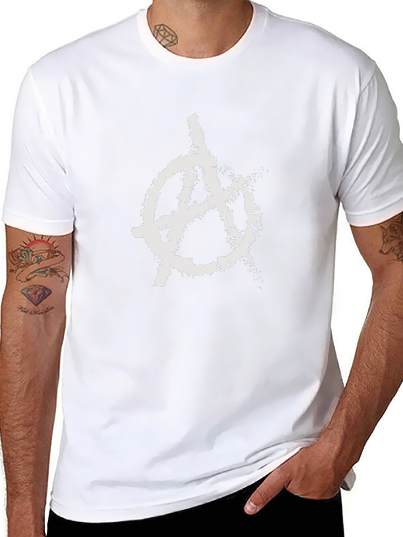 Anarchy Symbol T-Shirt - Distressed Graphic Tee