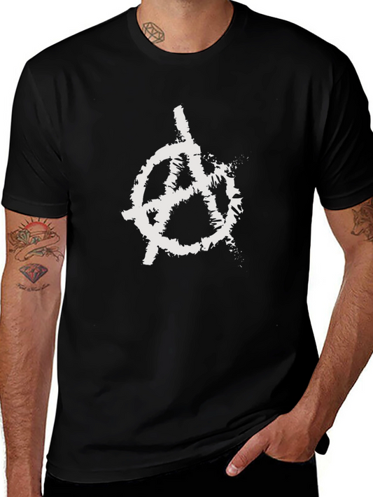 Anarchy Symbol T-Shirt - Distressed Graphic Tee