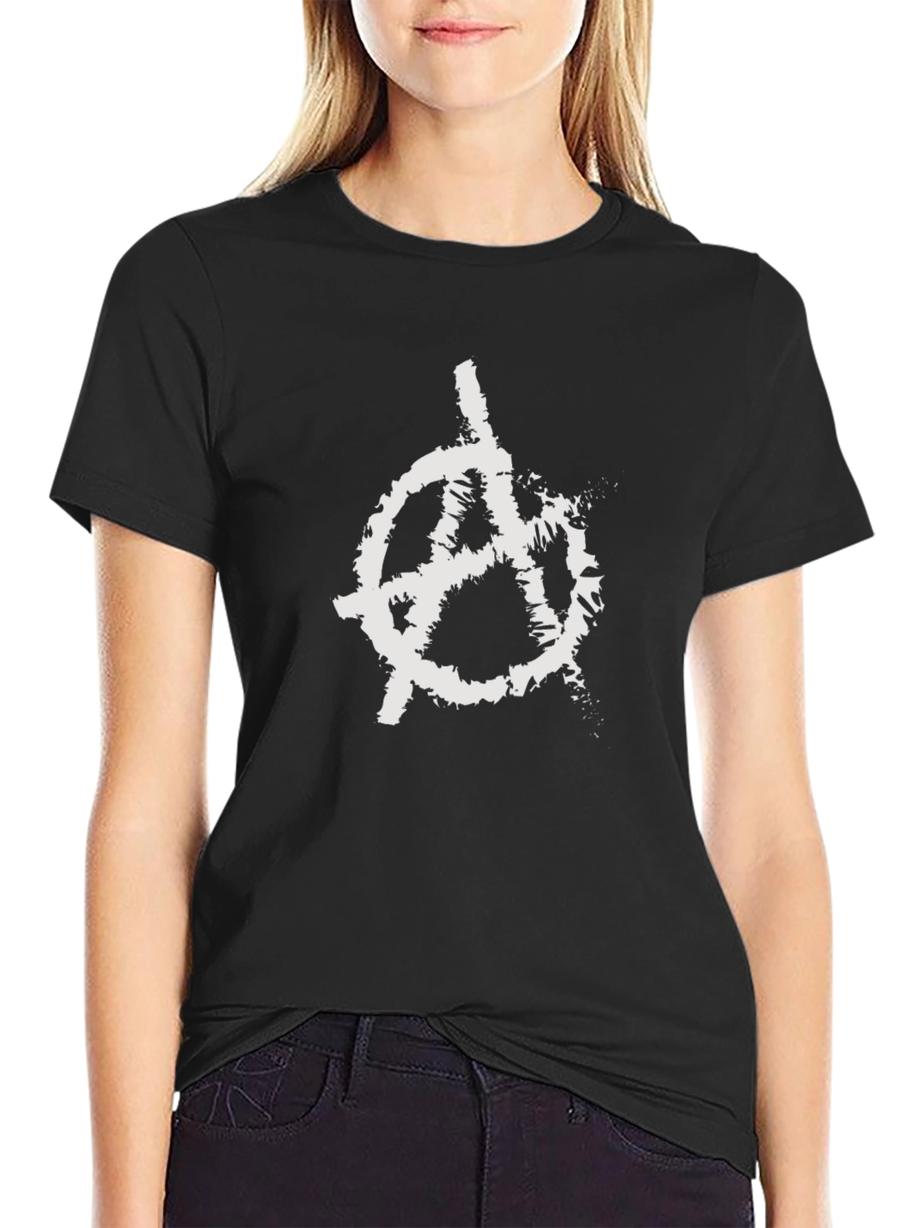 Anarchy Symbol T-Shirt - Distressed Graphic Tee