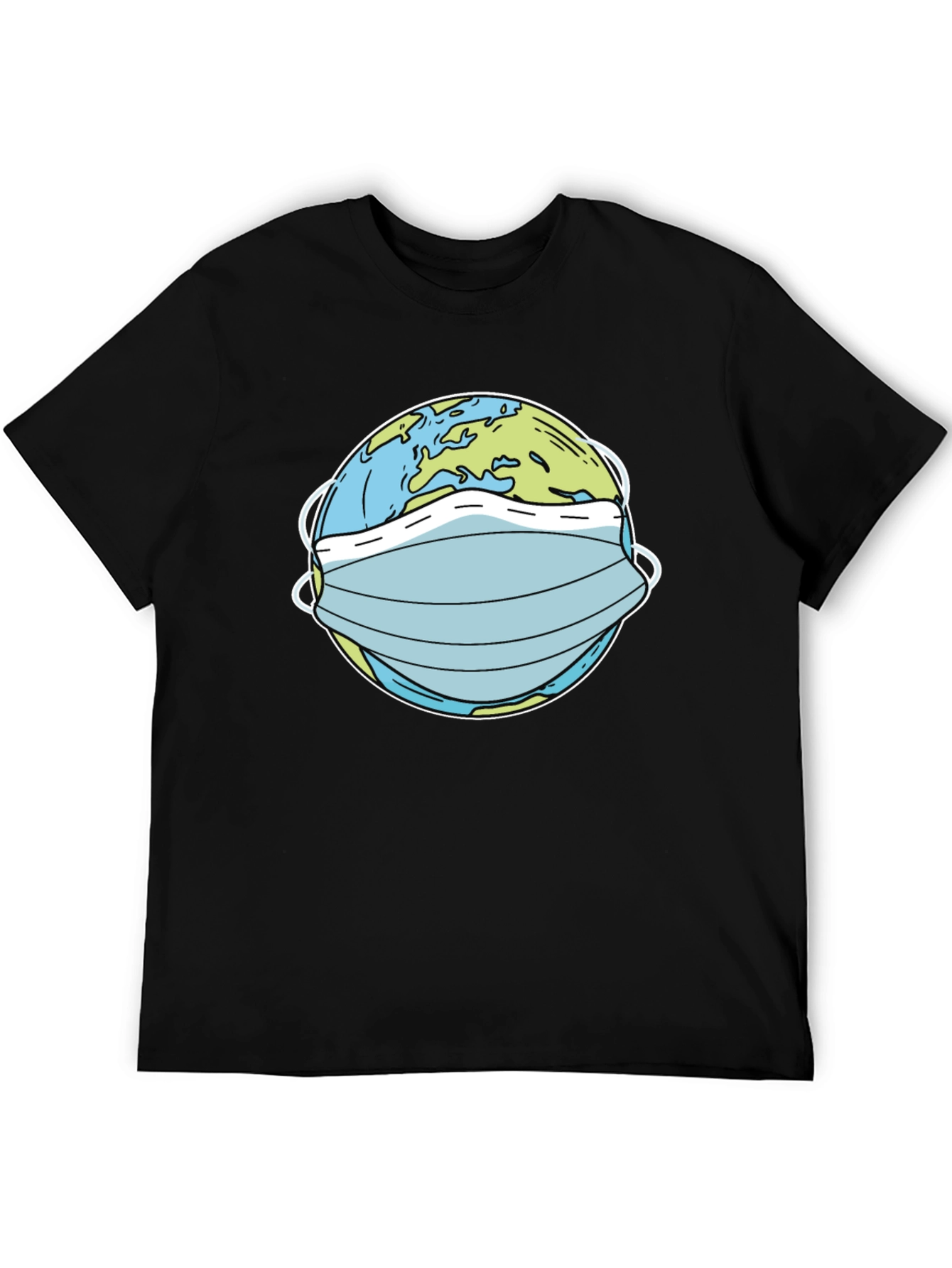 Masked Earth Graphic Tee - Protect Our Planet