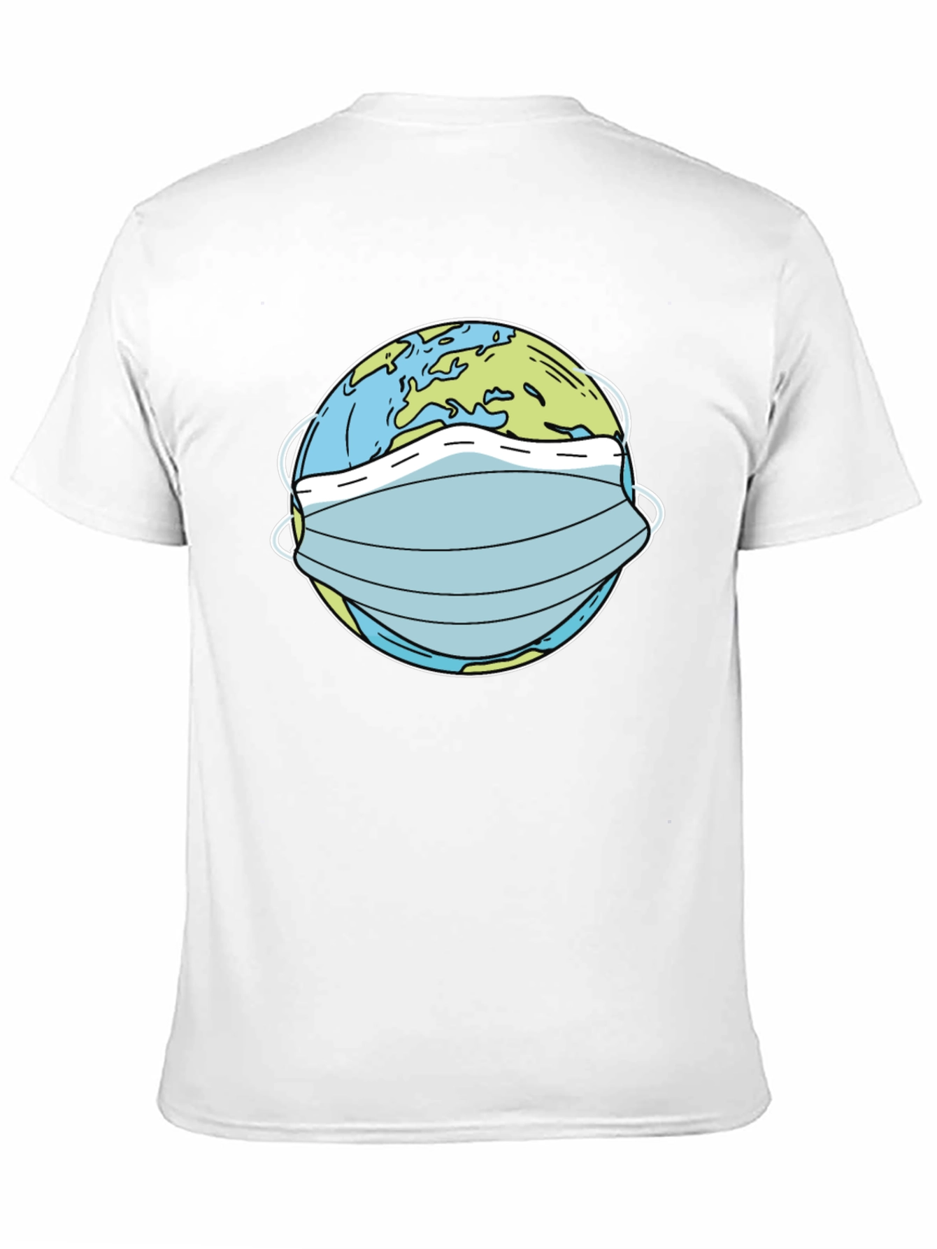 Masked Earth Graphic Tee - Protect Our Planet