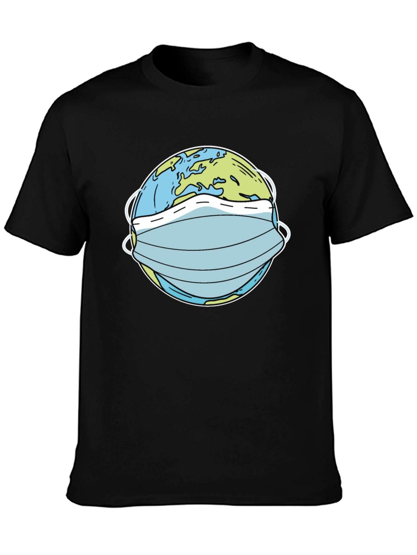 Masked Earth Graphic Tee - Protect Our Planet