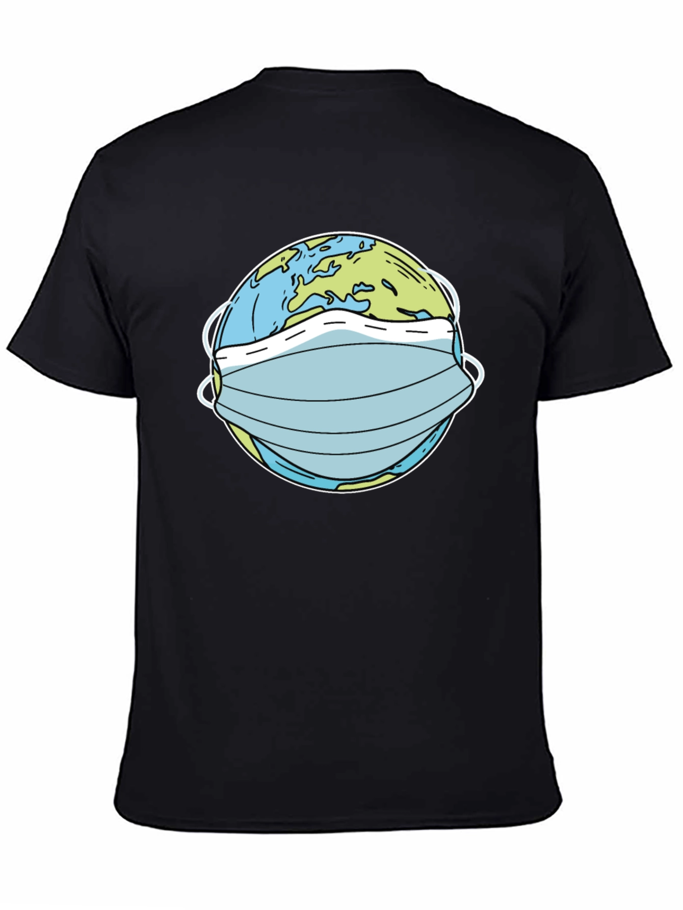 Masked Earth Graphic Tee - Protect Our Planet