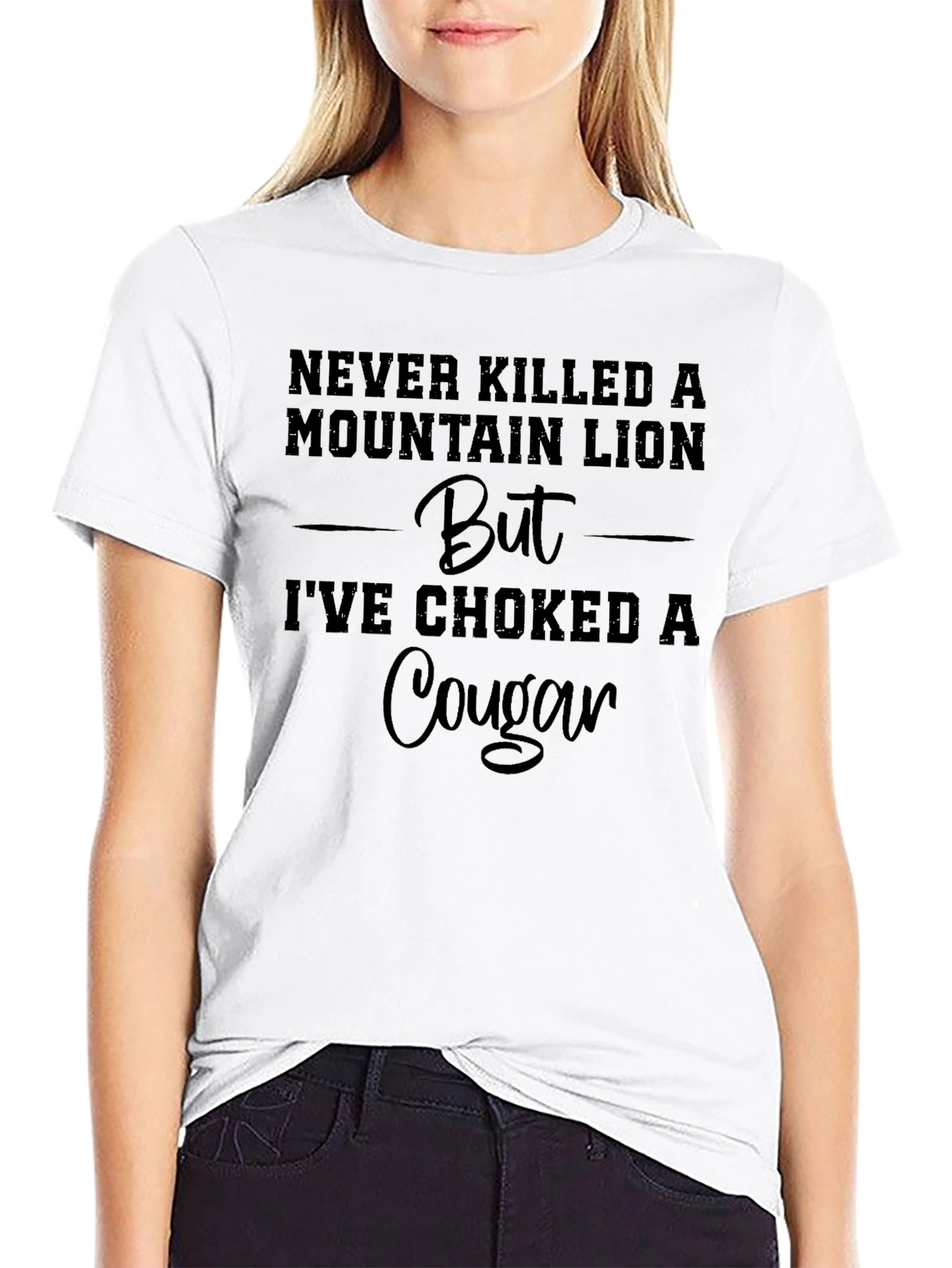 Never Killed Mountain Lion Choked Cougar T-Shirt