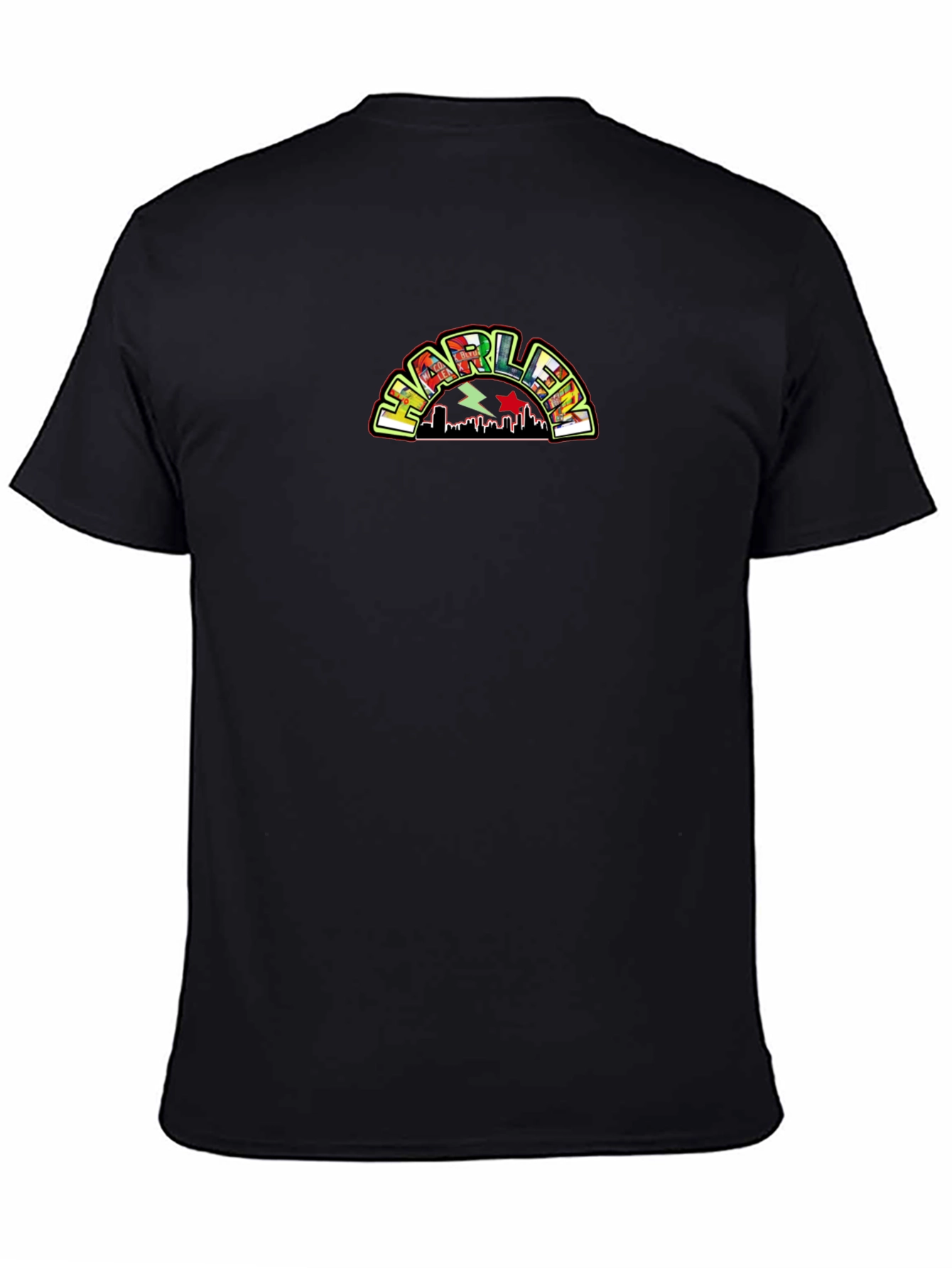 Harlem Skyline Graphic Black T-Shirt