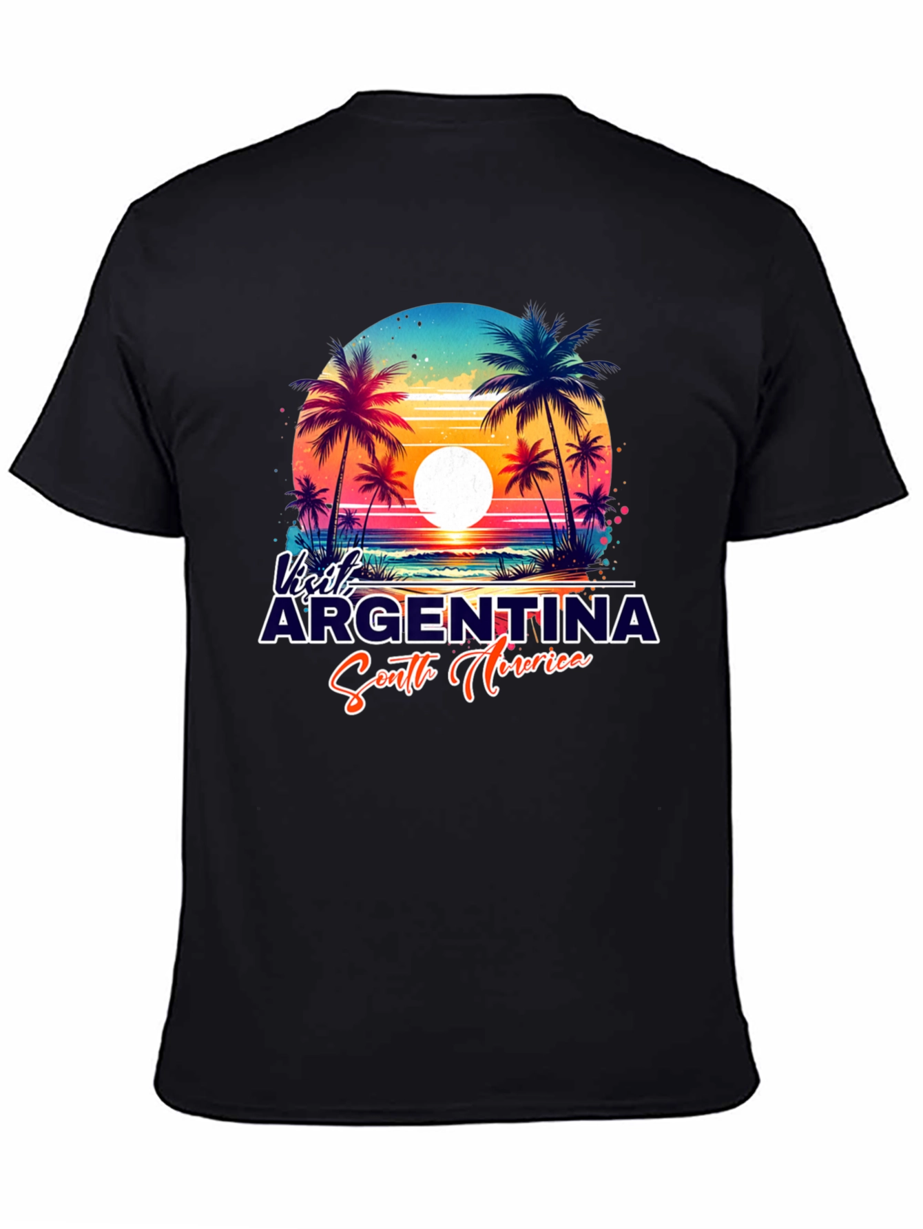 Visit Argentina Graphic T-Shirt - Summer Beach Design