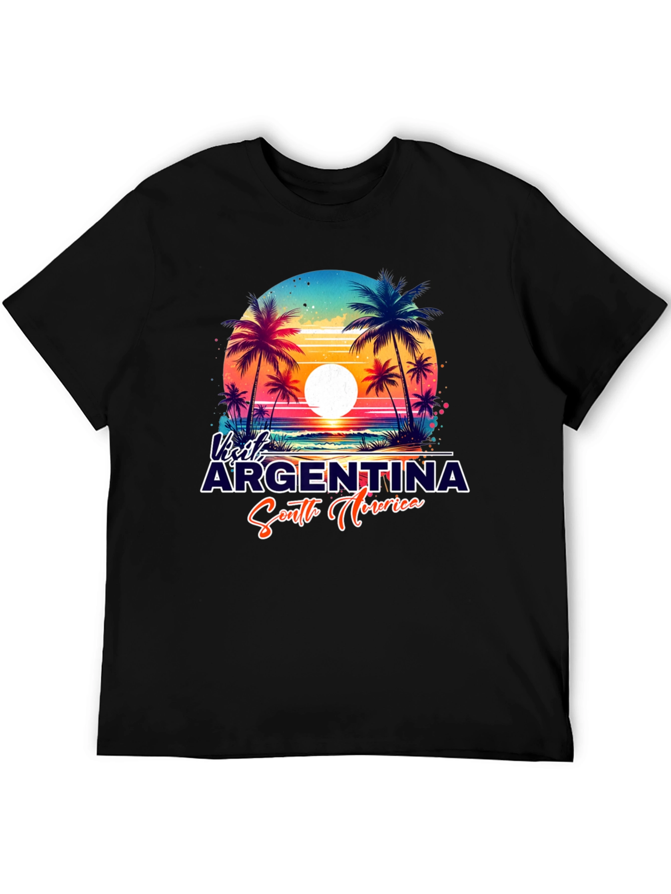 Visit Argentina Graphic T-Shirt - Summer Beach Design
