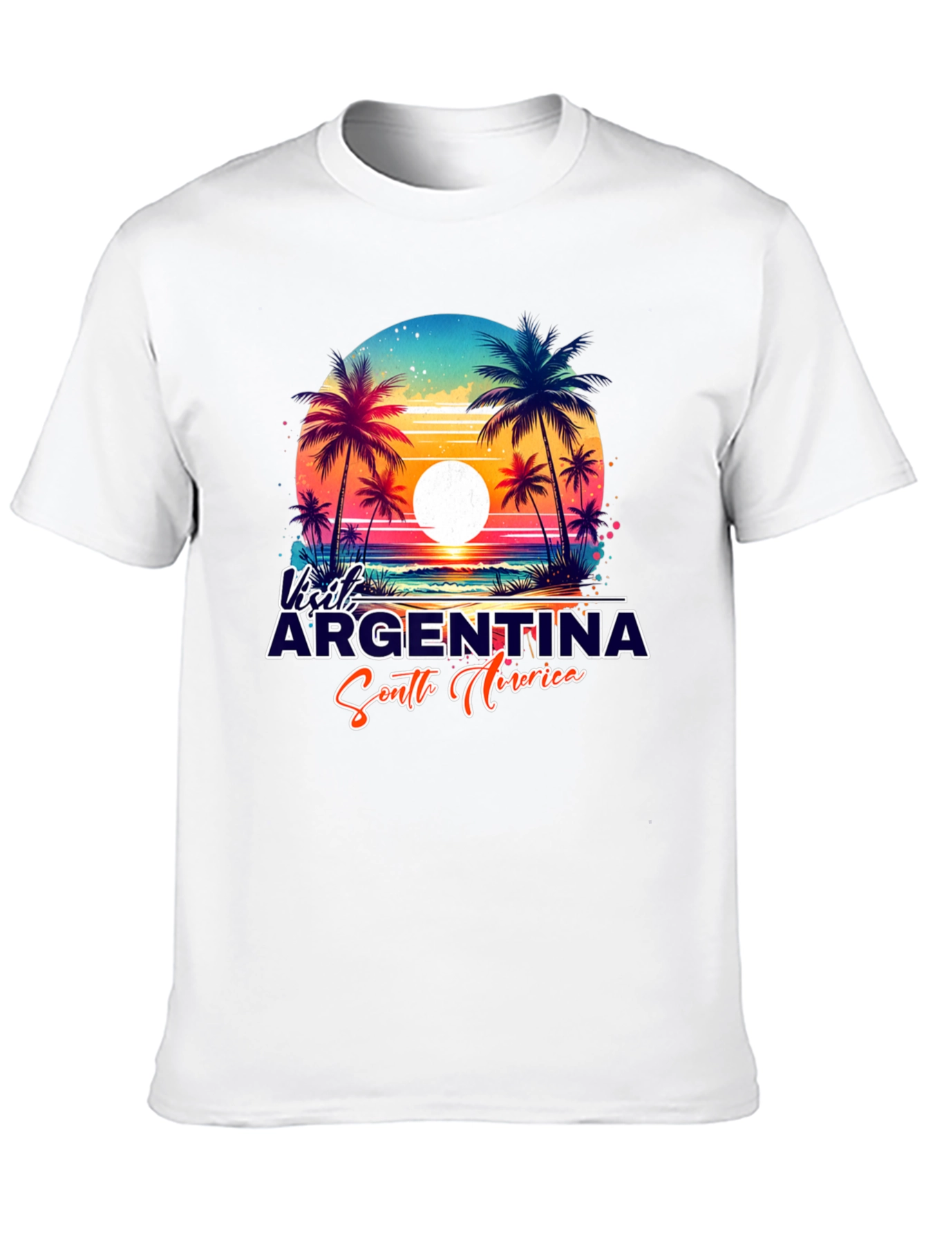 Visit Argentina Graphic T-Shirt - Summer Beach Design