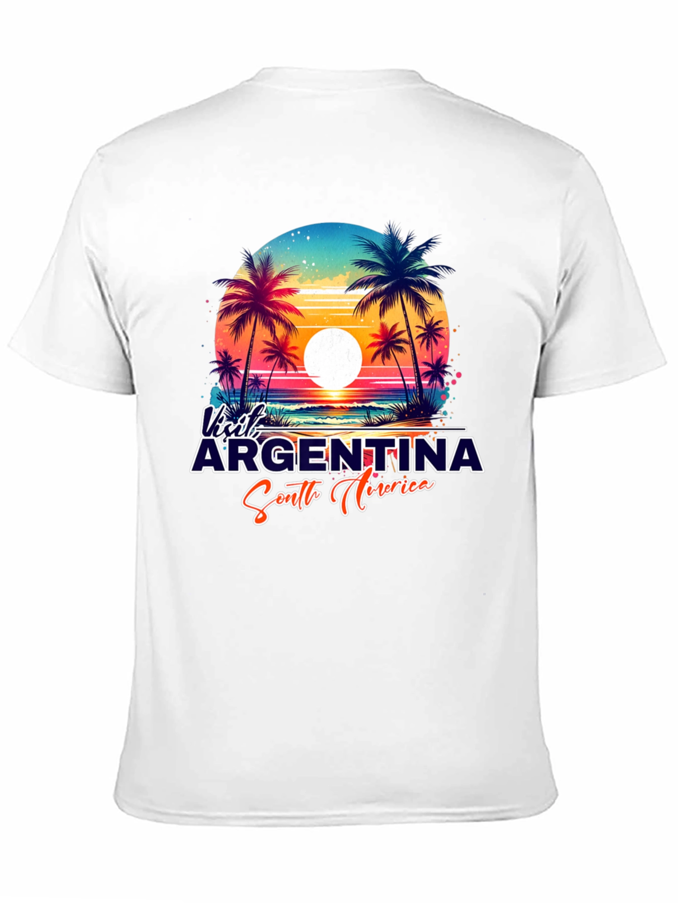Visit Argentina Graphic T-Shirt - Summer Beach Design