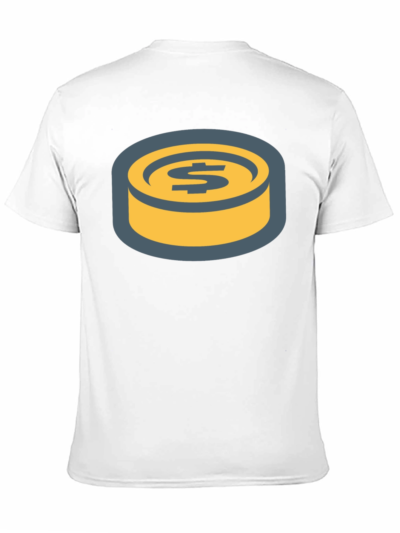 Dollar Coin Graphic Tee - Black Cotton T-Shirt