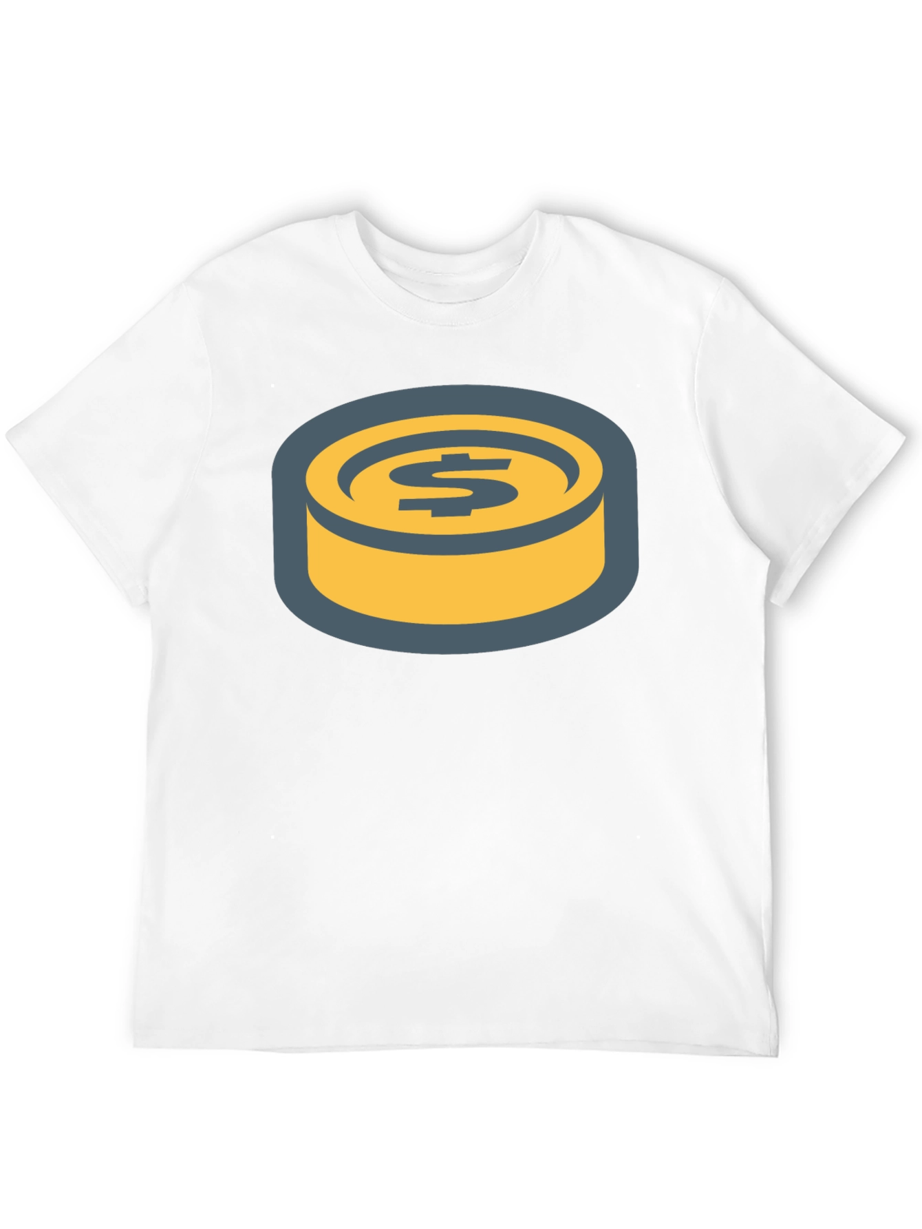 Dollar Coin Graphic Tee - Black Cotton T-Shirt