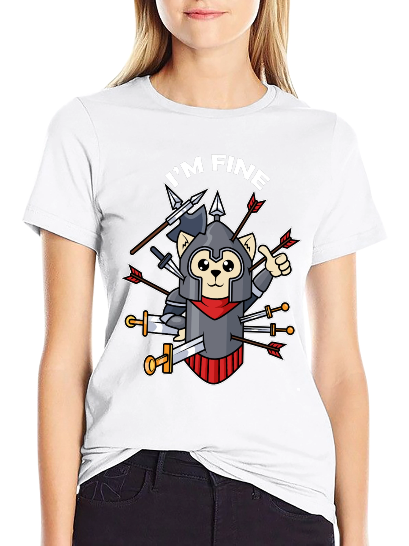 Im Fine T-Shirt - Armored Cat Knight