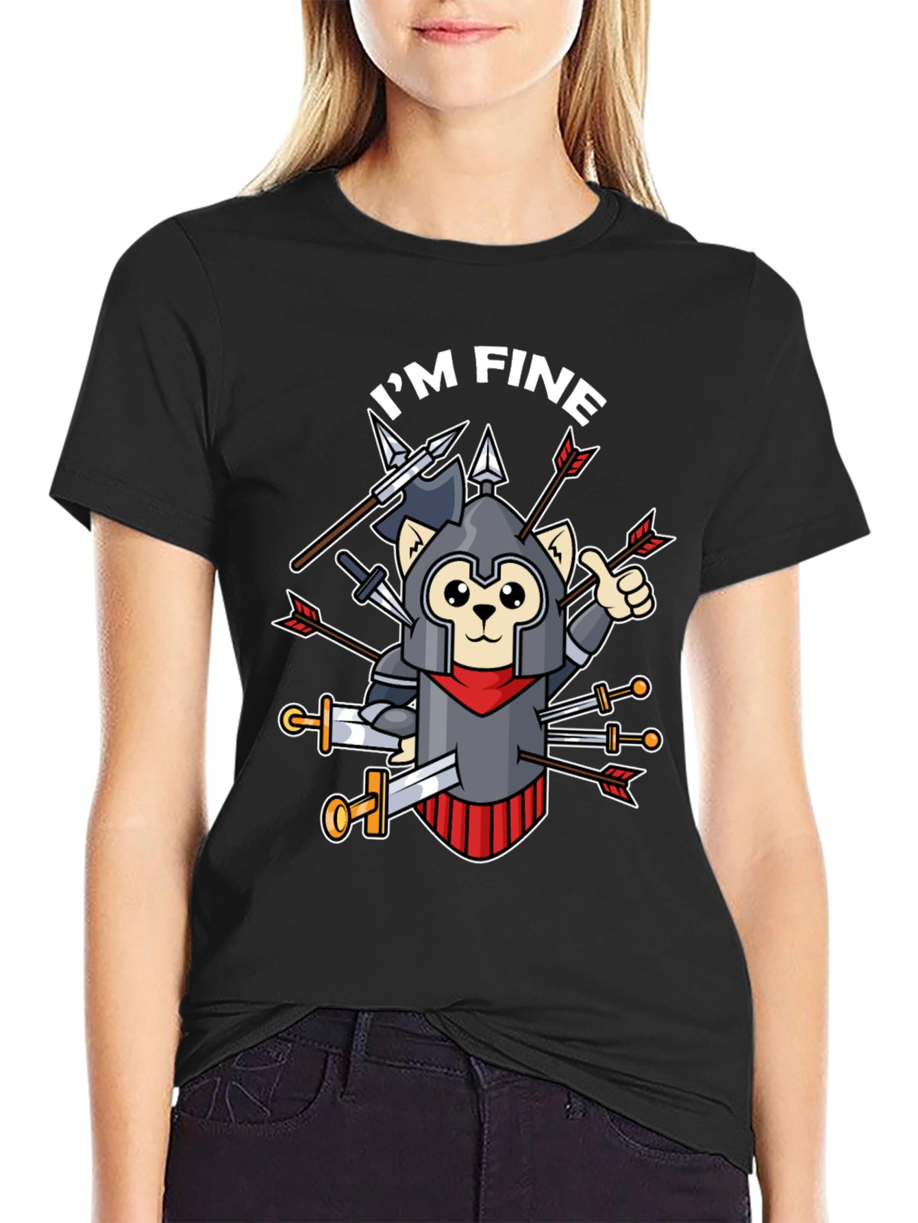 Im Fine T-Shirt - Armored Cat Knight