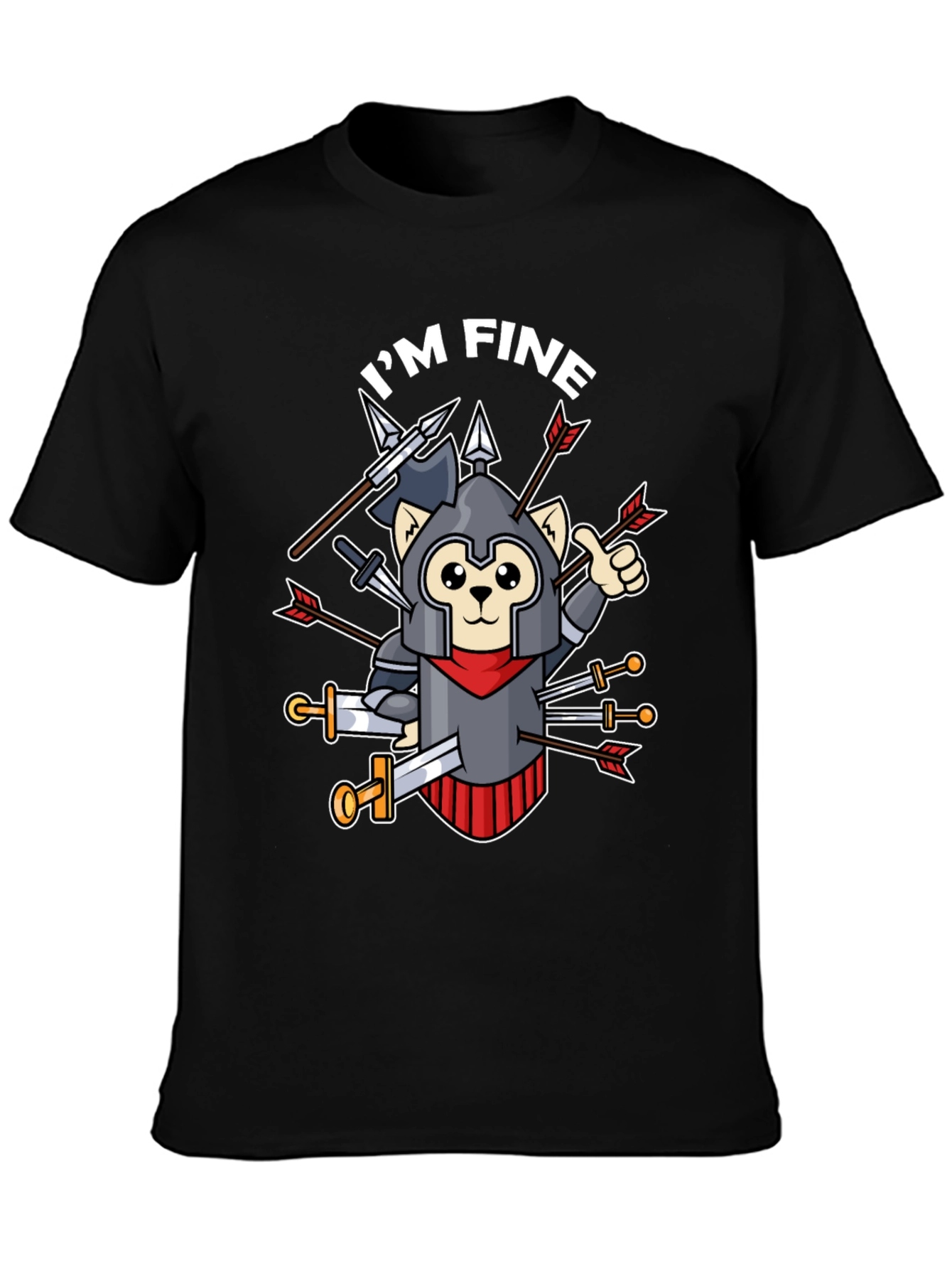 Im Fine T-Shirt - Armored Cat Knight