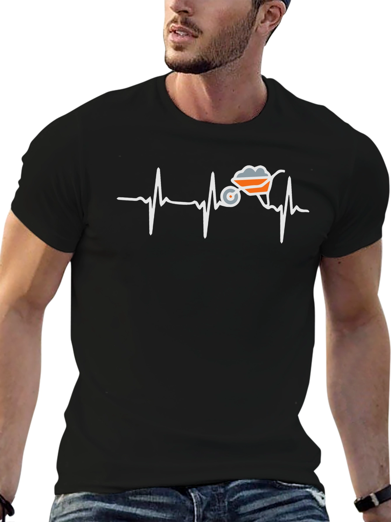 Gardeners Heartbeat T-Shirt - Wheelbarrow Design